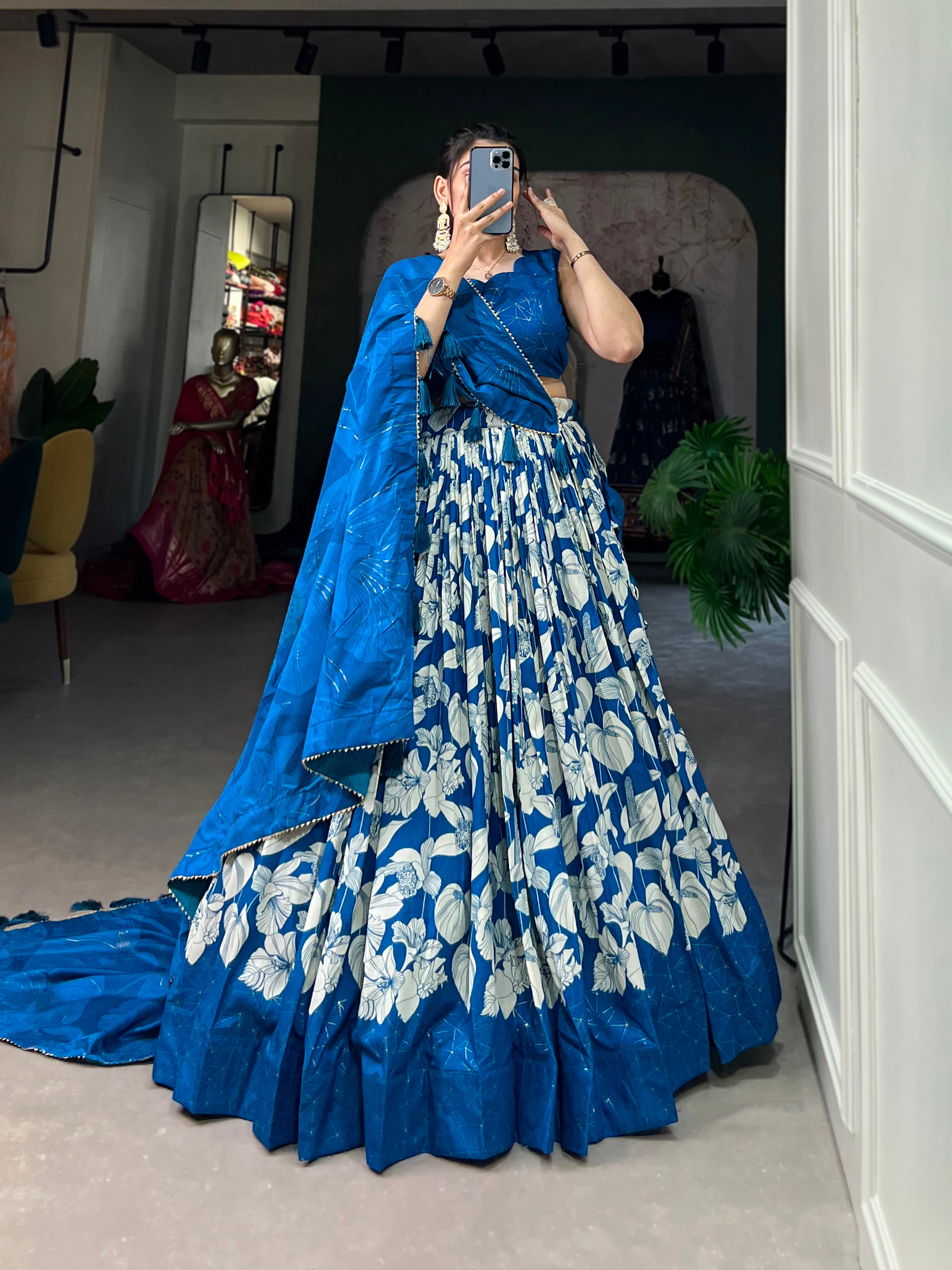 Majestic Sapphire Lehenga Ensemble