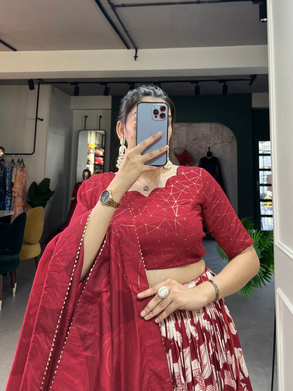 Majestic Sapphire Lehenga Ensemble