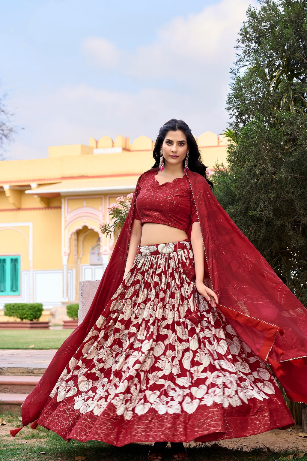 Majestic Sapphire Lehenga Ensemble