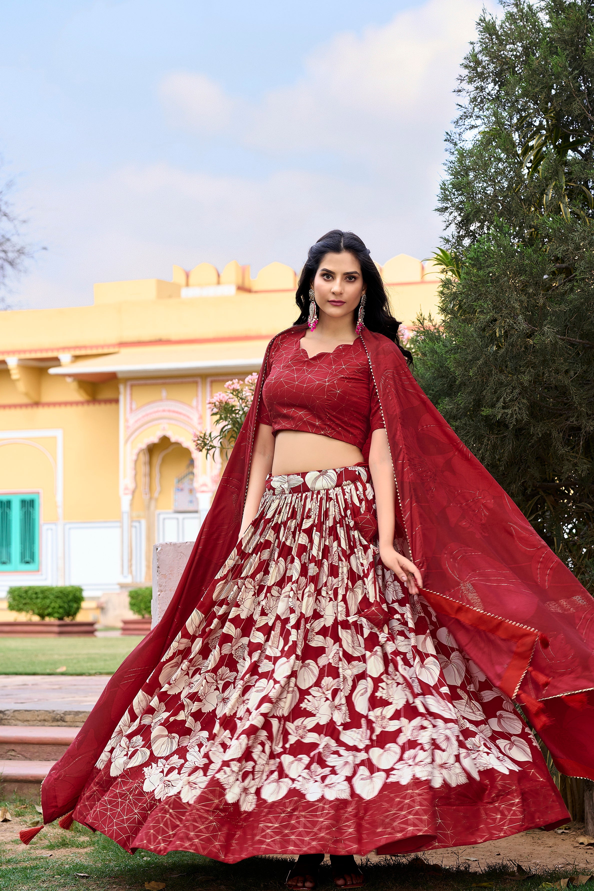 Majestic Sapphire Lehenga Ensemble