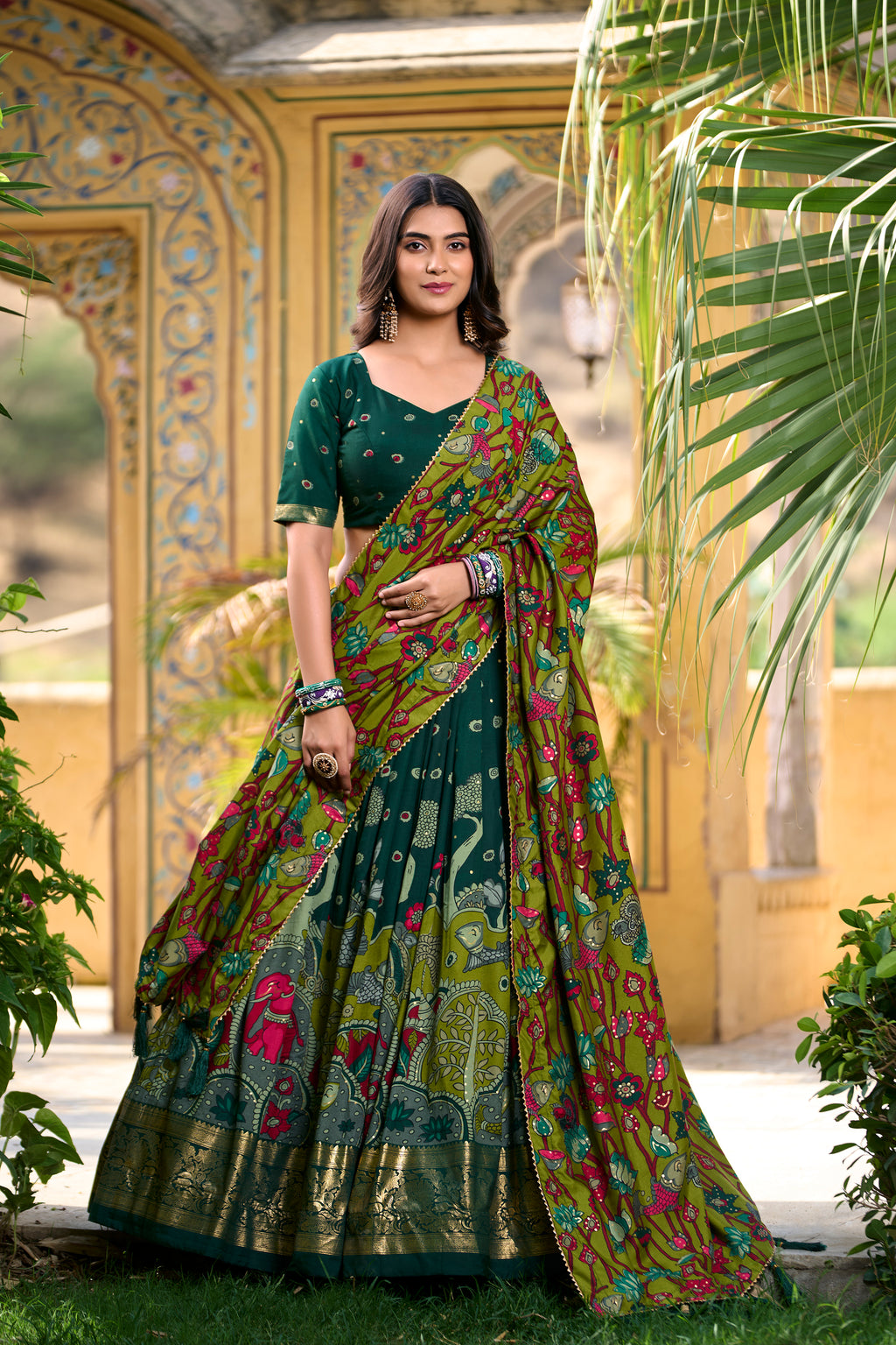 Regal Lehenga with Handcrafted Elephant & Motifs