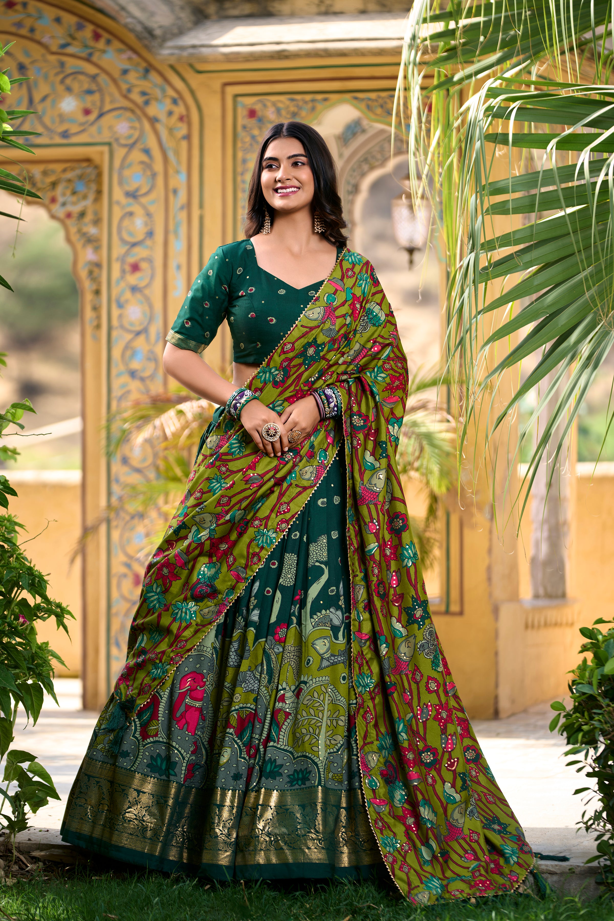 Regal Lehenga with Handcrafted Elephant & Motifs