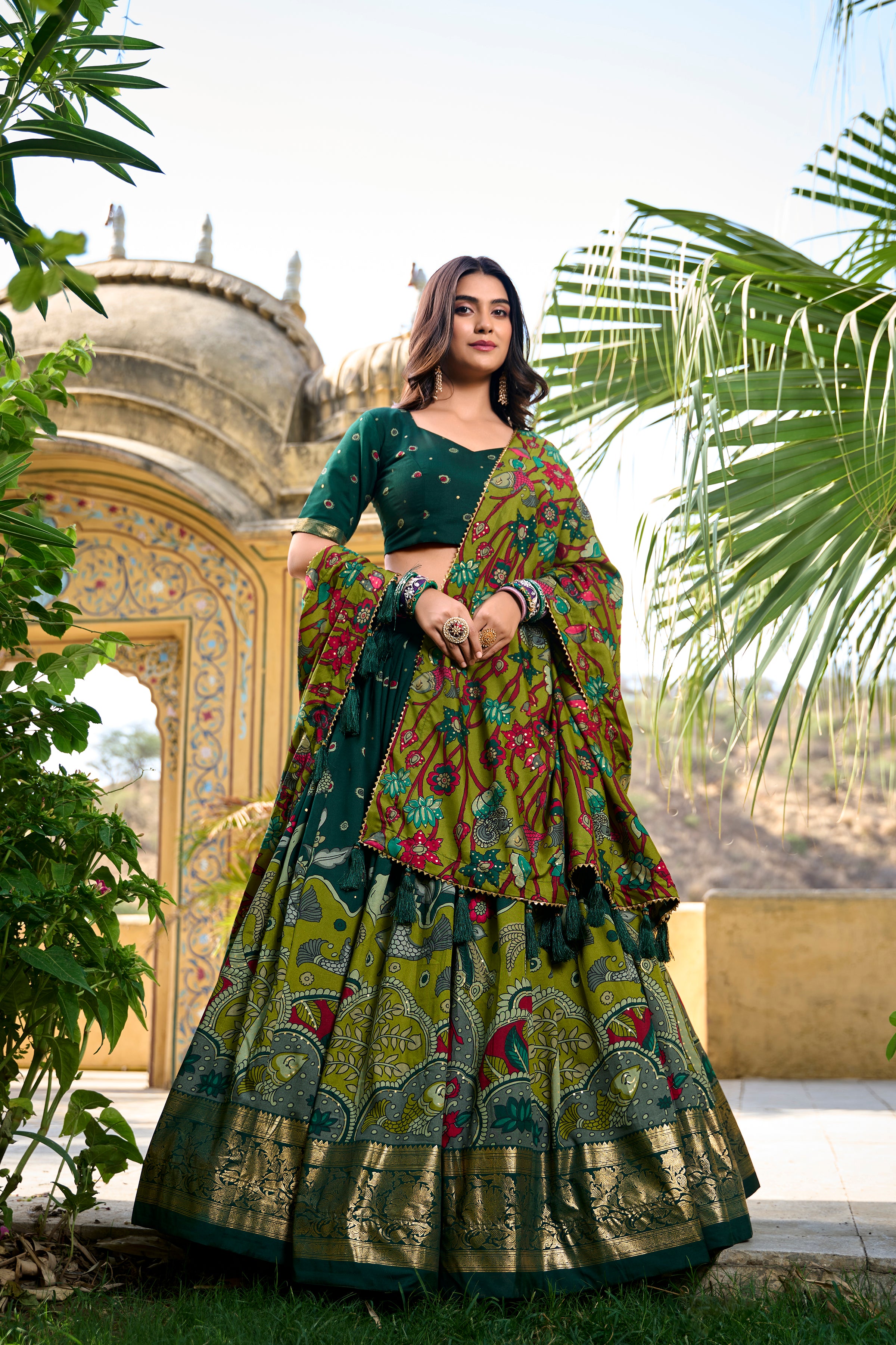 Regal Lehenga with Handcrafted Elephant & Motifs