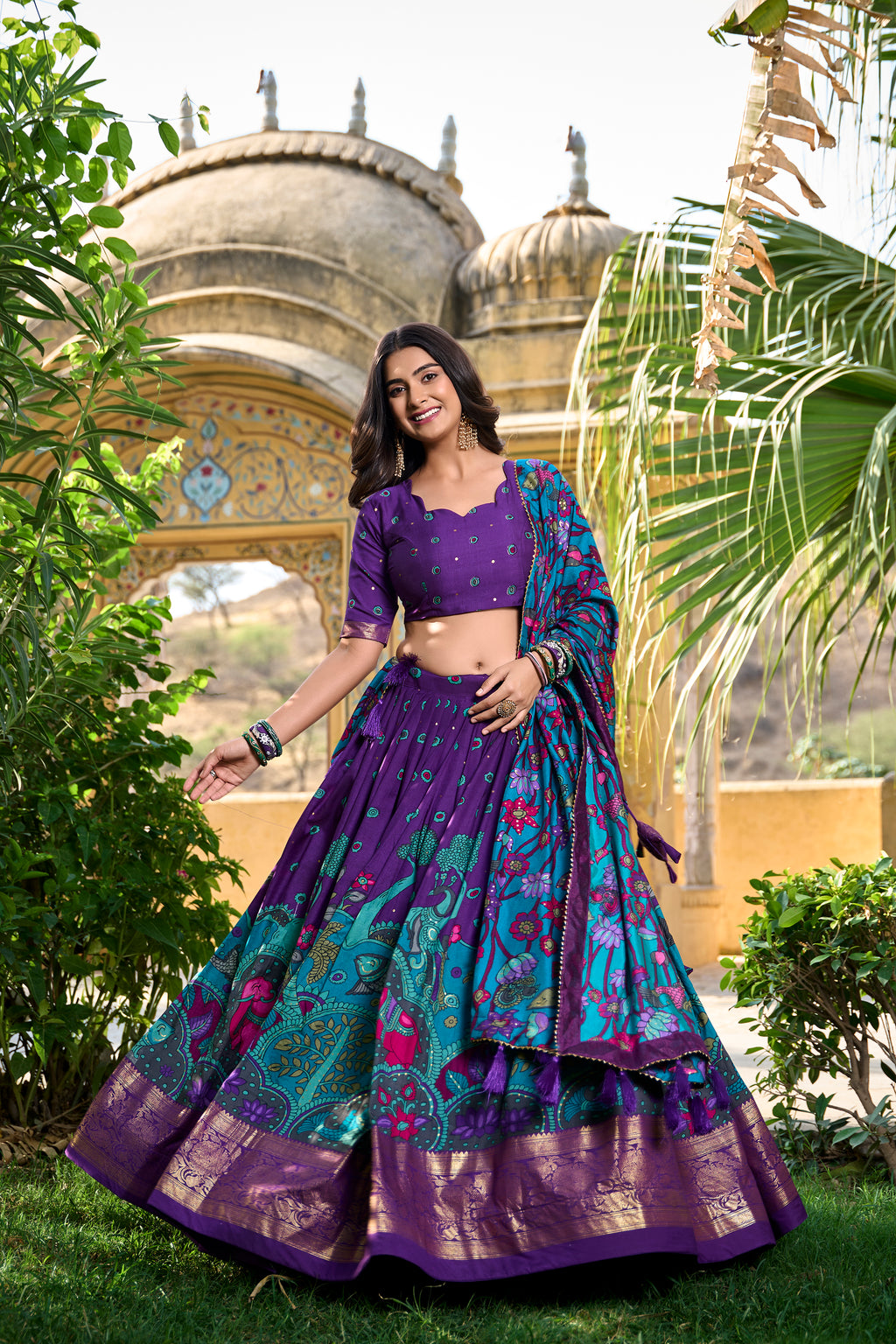 Regal Lehenga with Handcrafted Elephant & Motifs