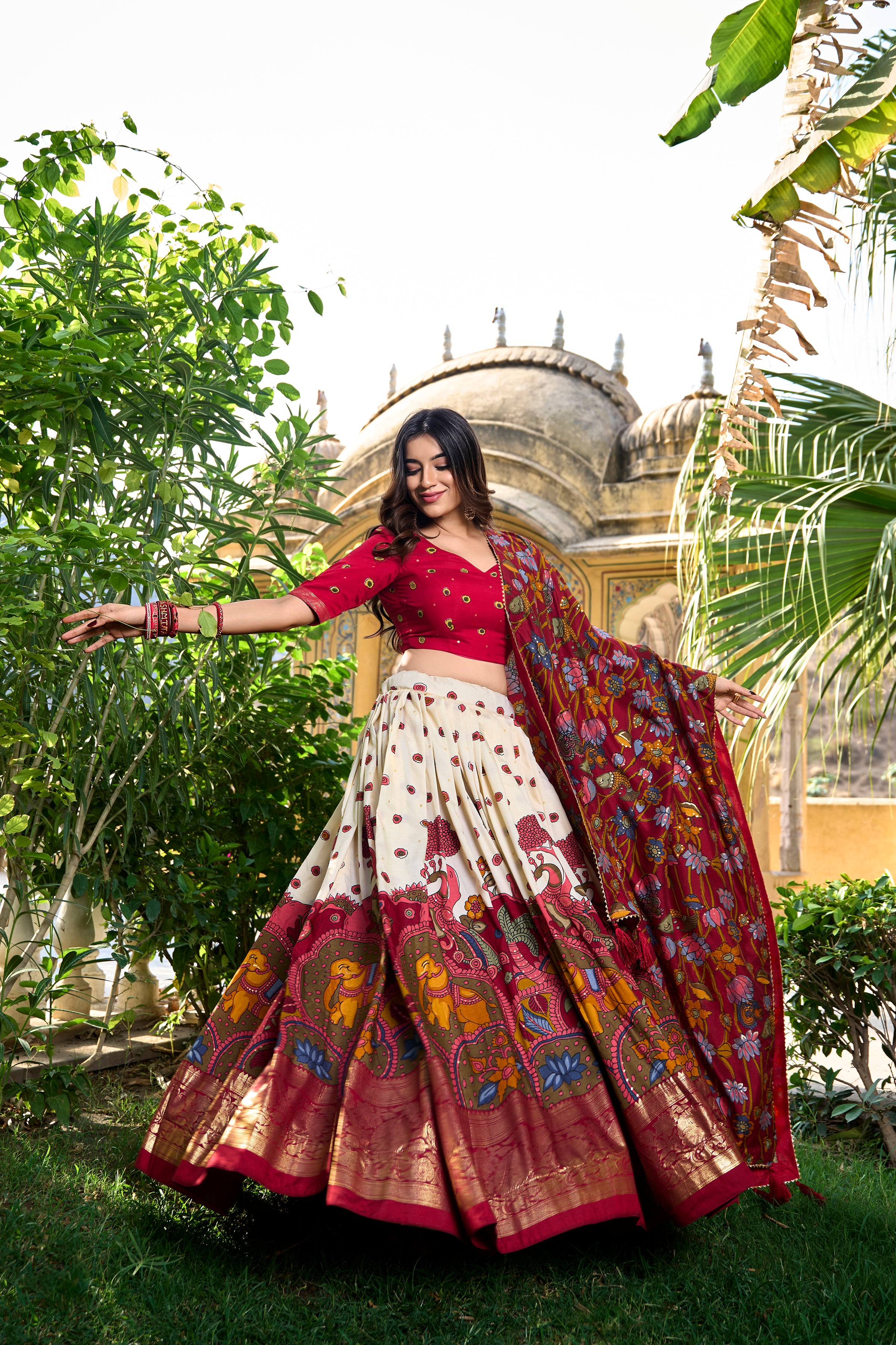 Regal Lehenga with Handcrafted Elephant & Motifs