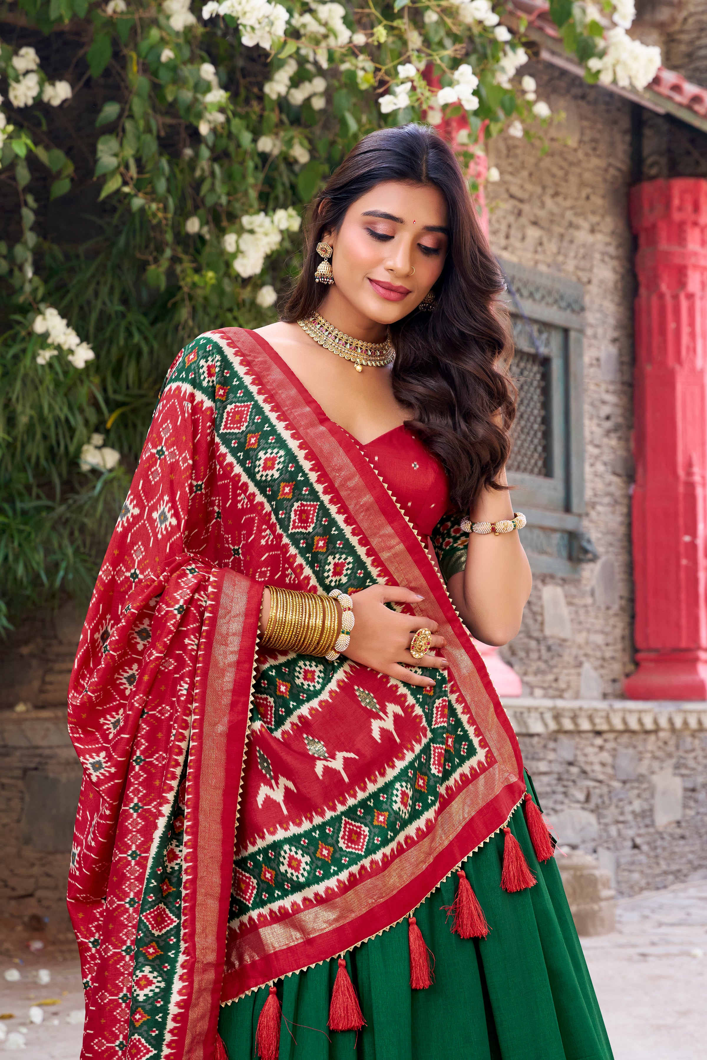 Elegant Lehenga with Traditional Motifs