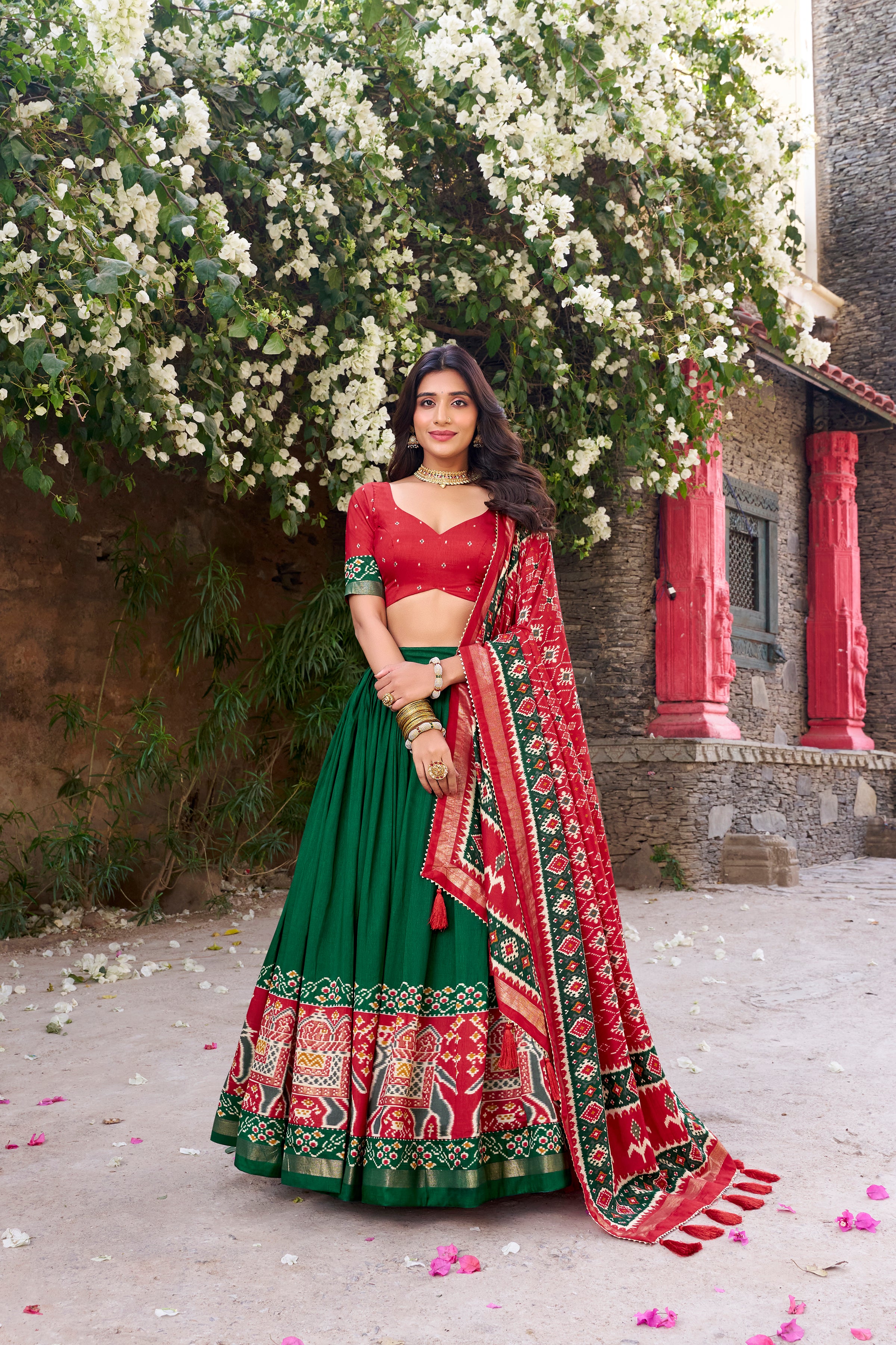 Elegant Lehenga with Traditional Motifs