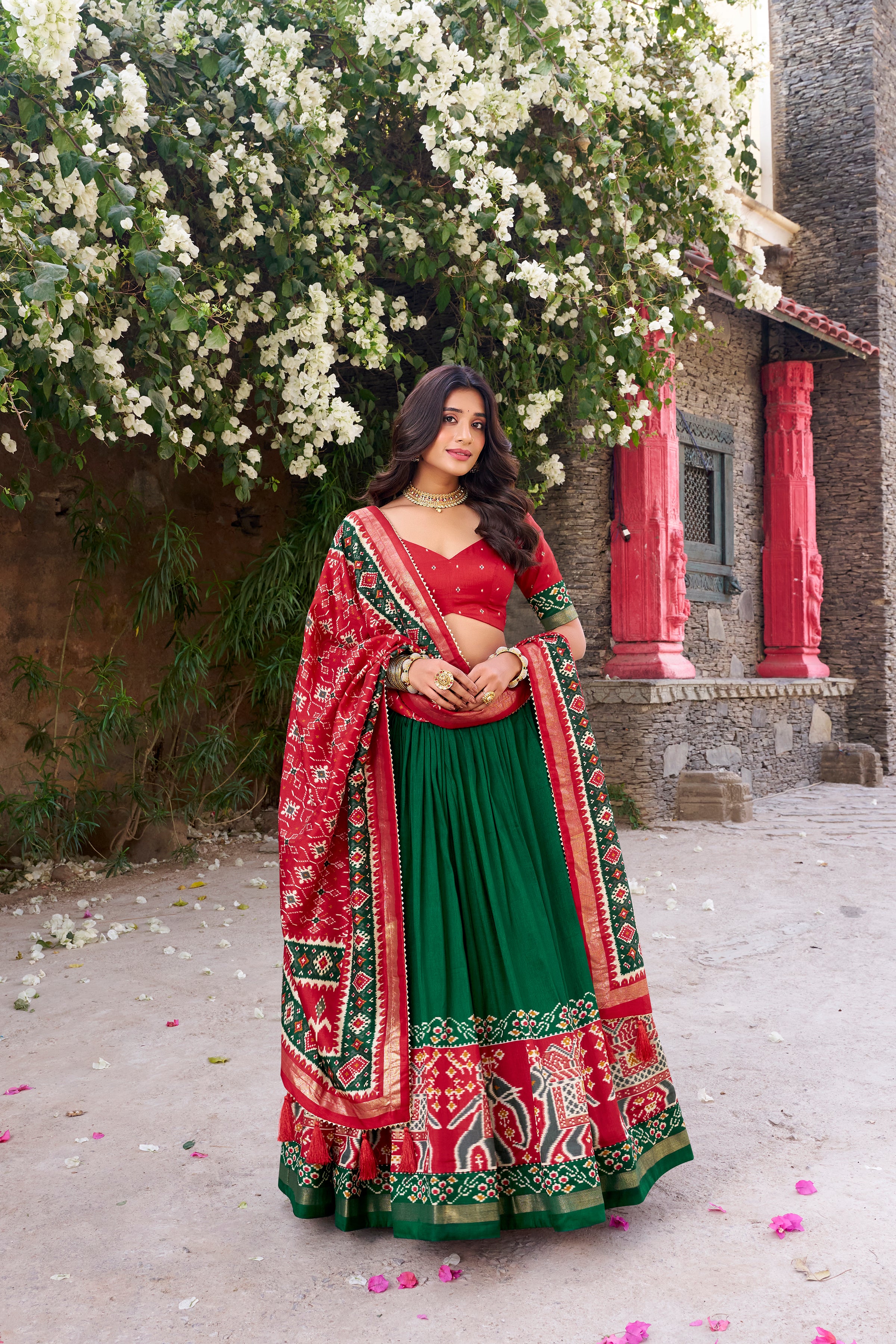 Elegant Lehenga with Traditional Motifs