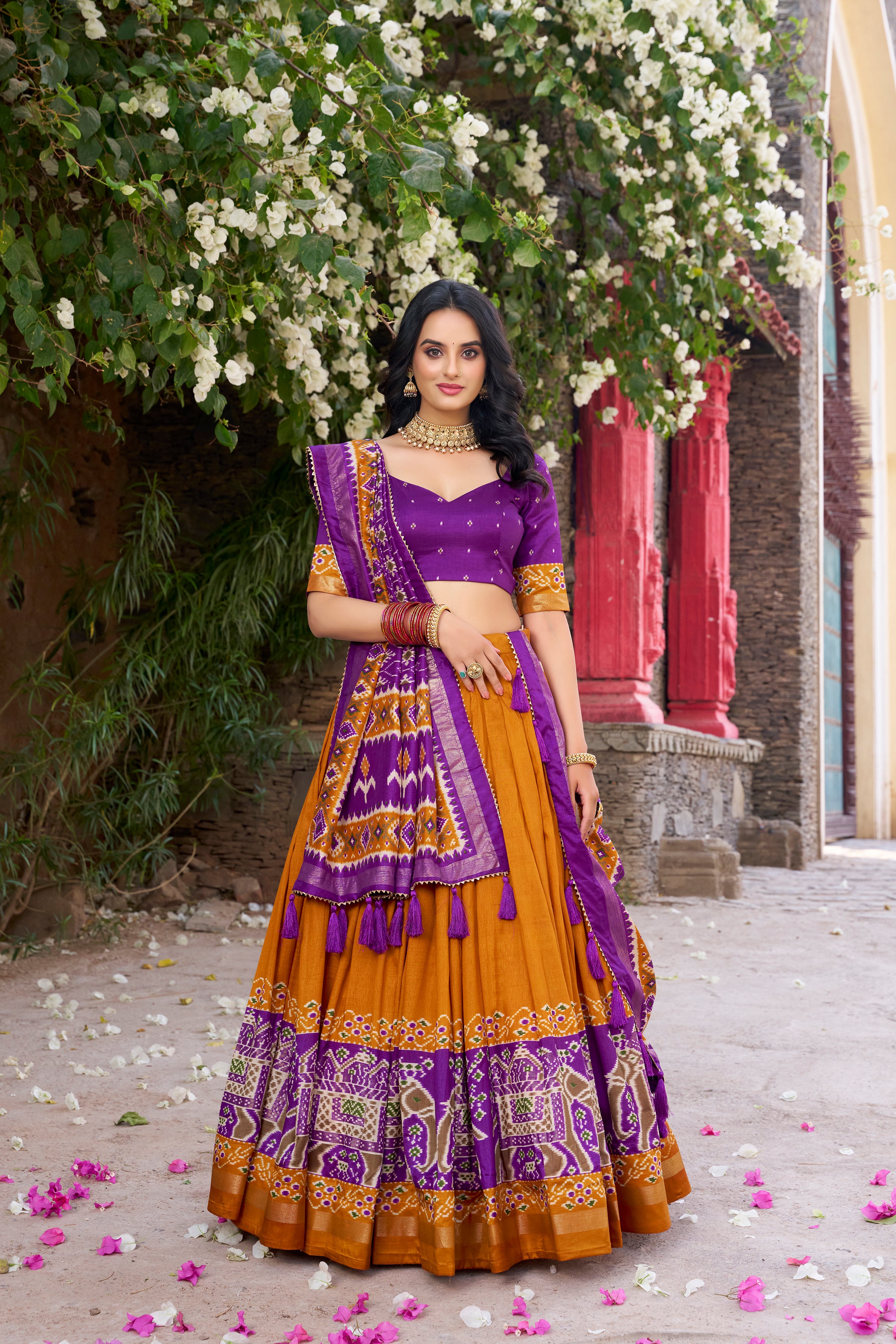 Elegant Lehenga with Traditional Motifs