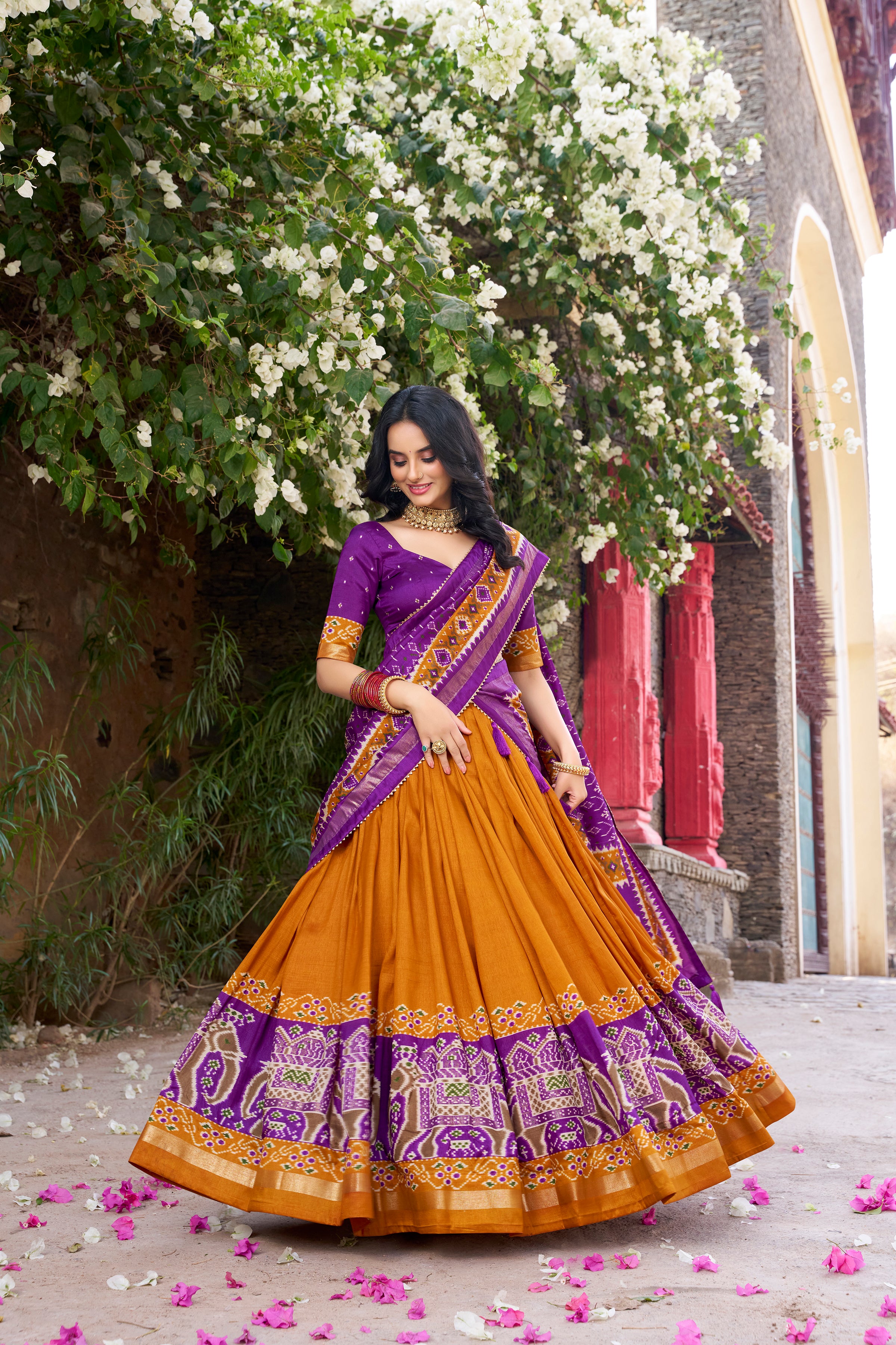 Elegant Lehenga with Traditional Motifs