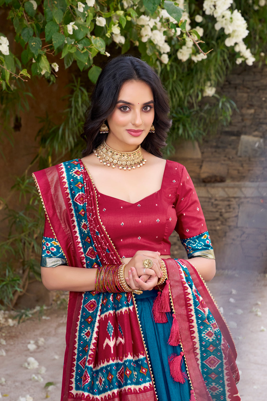 Elegant Lehenga with Traditional Motifs