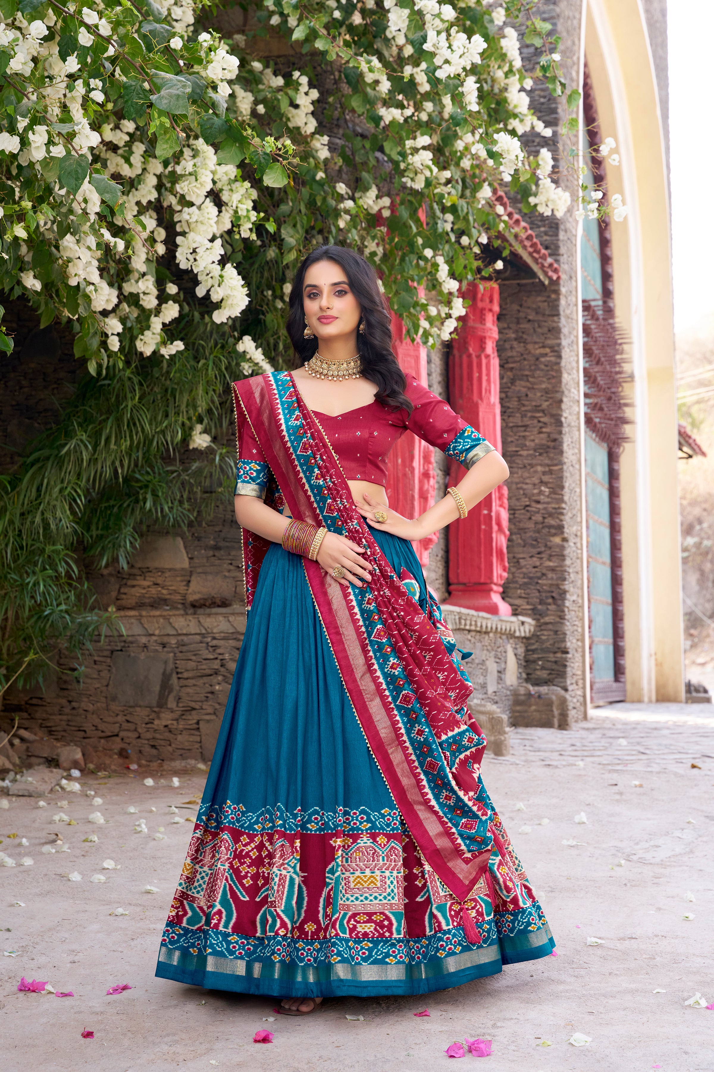 Elegant Lehenga with Traditional Motifs