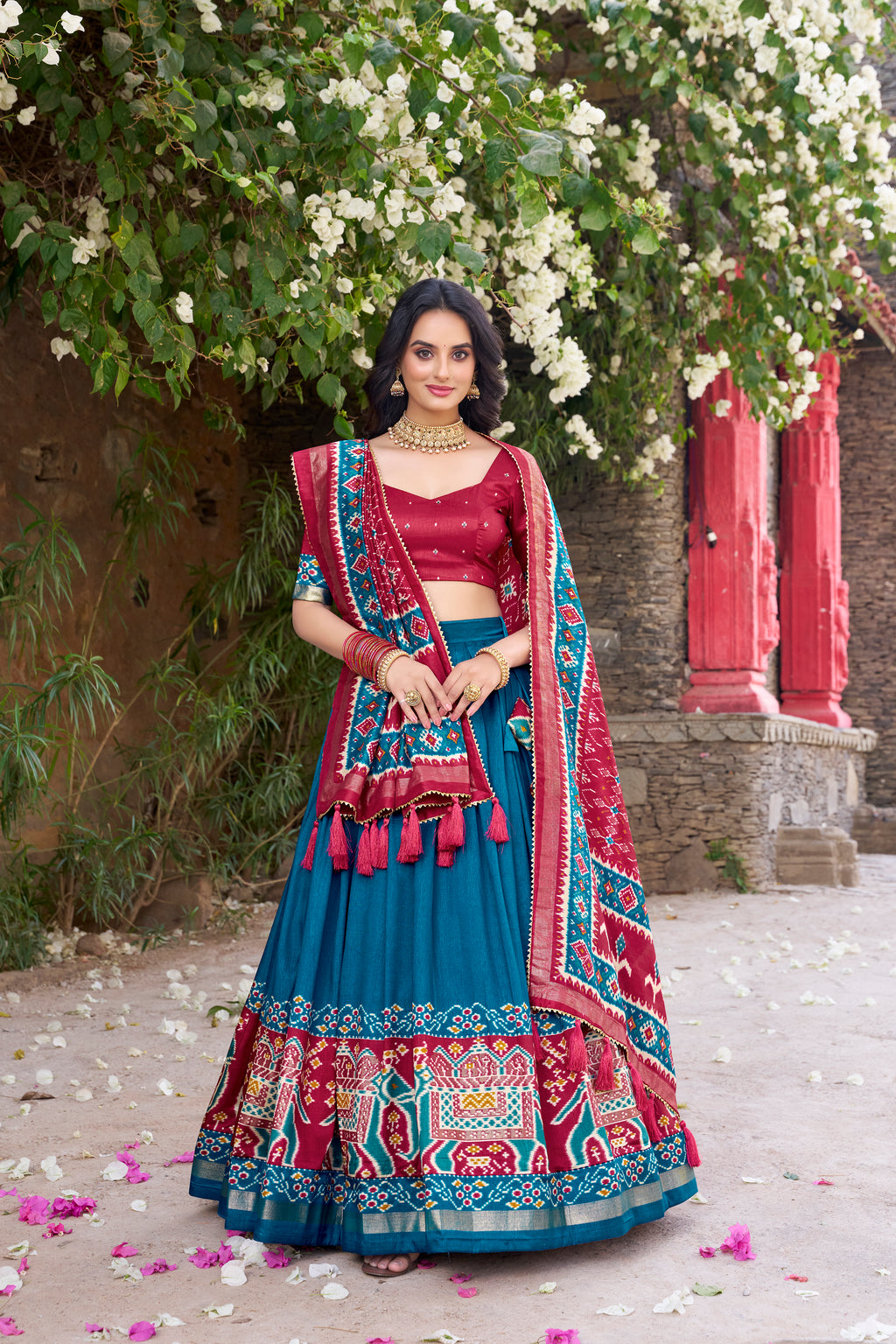 Elegant Lehenga with Traditional Motifs