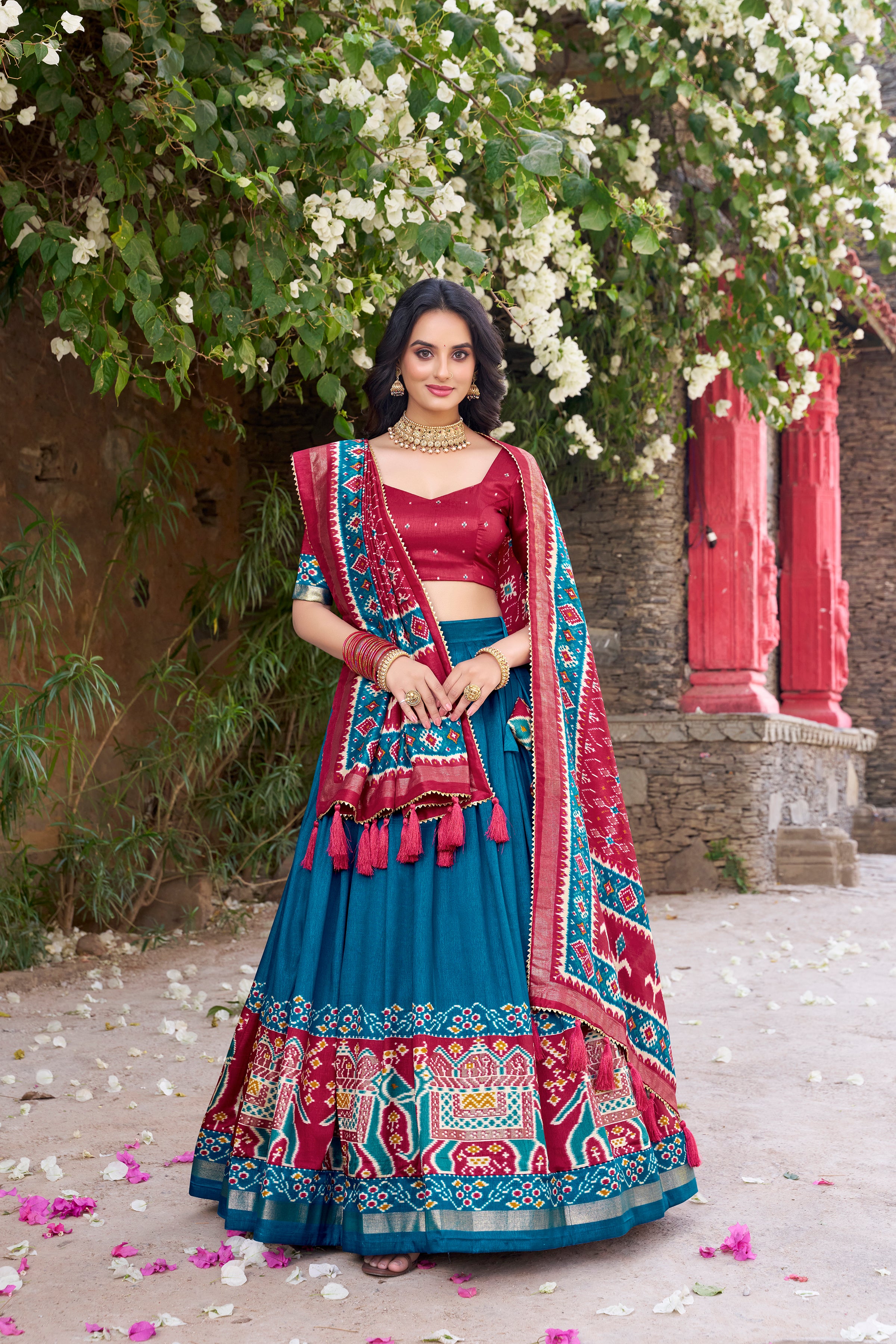 Elegant Lehenga with Traditional Motifs