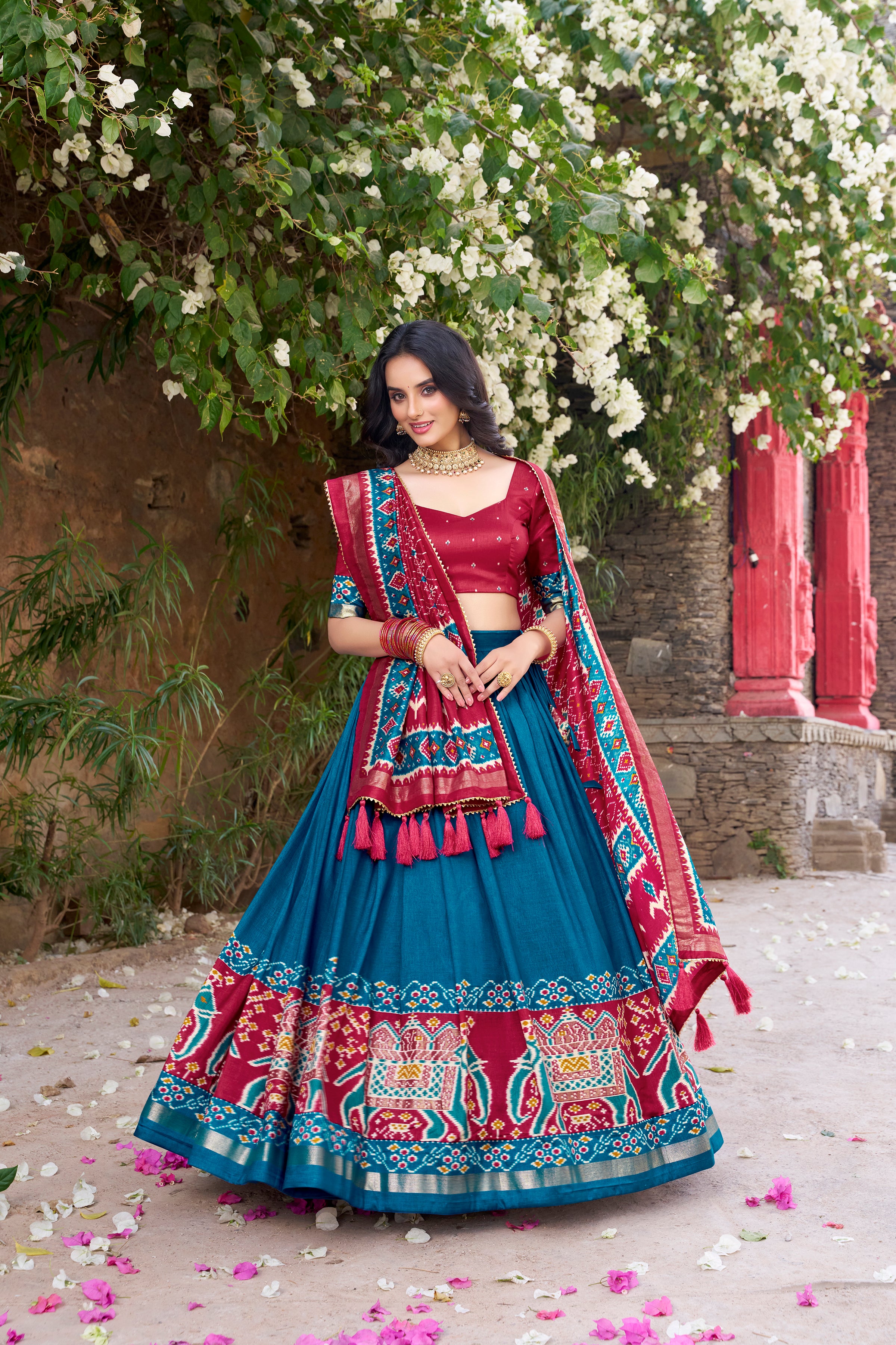 Elegant Lehenga with Traditional Motifs