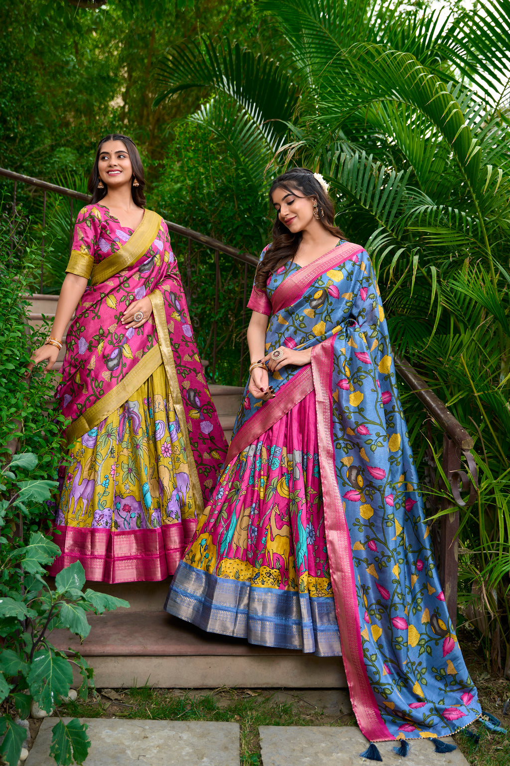 Regal Silk Lehenga with Vibrant Motifs