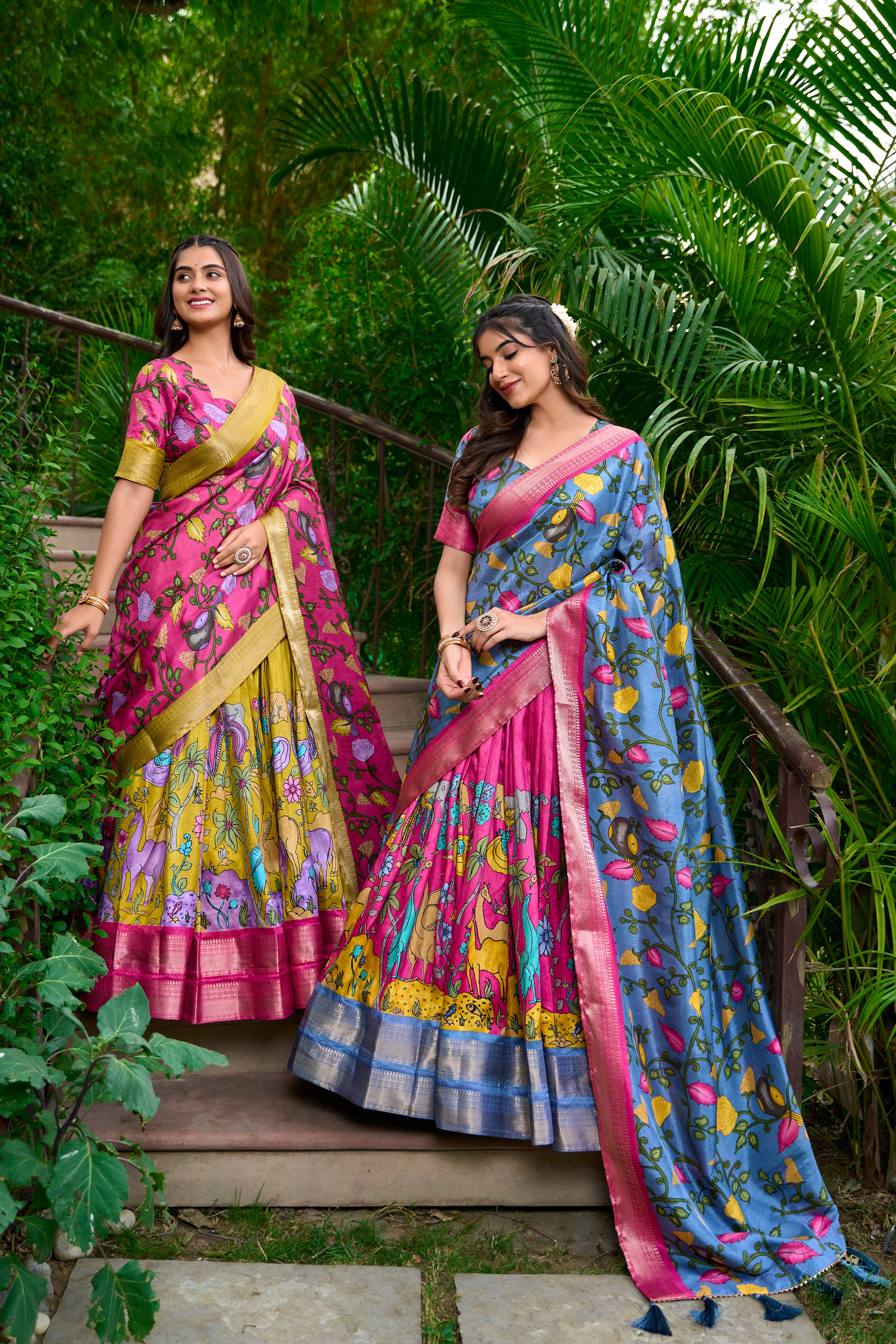 Regal Silk Lehenga with Vibrant Motifs