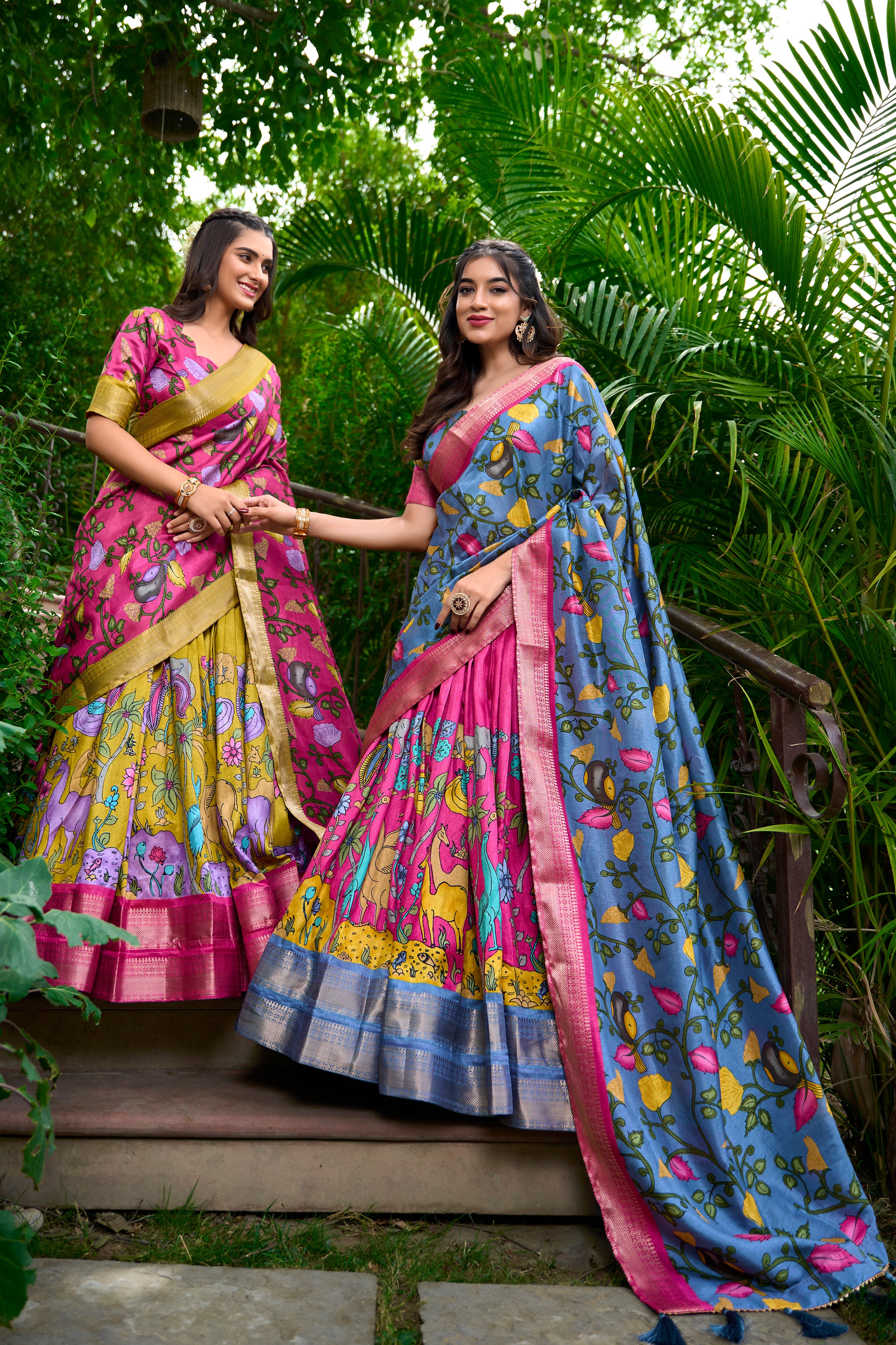 Regal Silk Lehenga with Vibrant Motifs