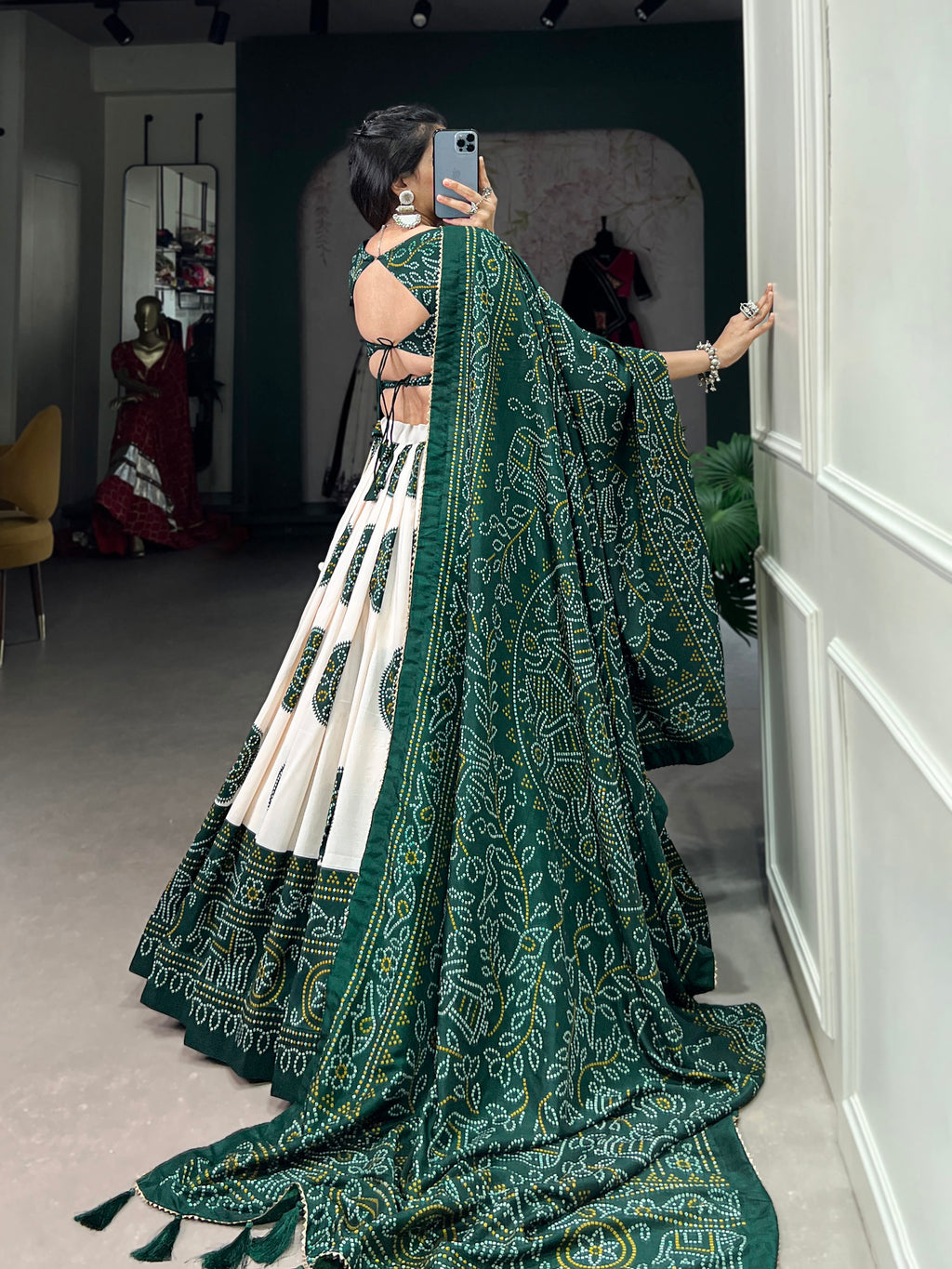 Bandhani Printed Lehenga with Dupatta