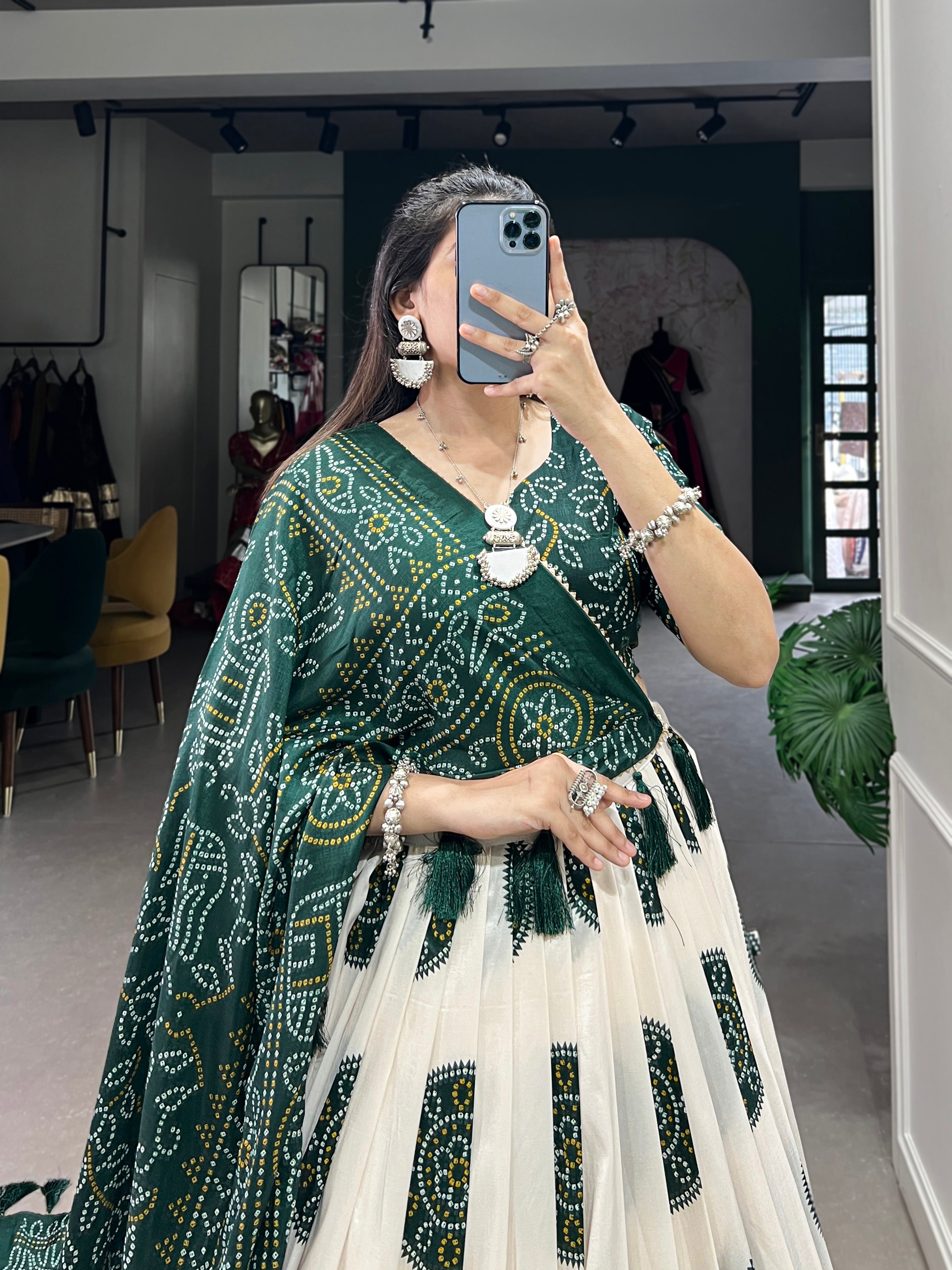 Bandhani Printed Lehenga with Dupatta