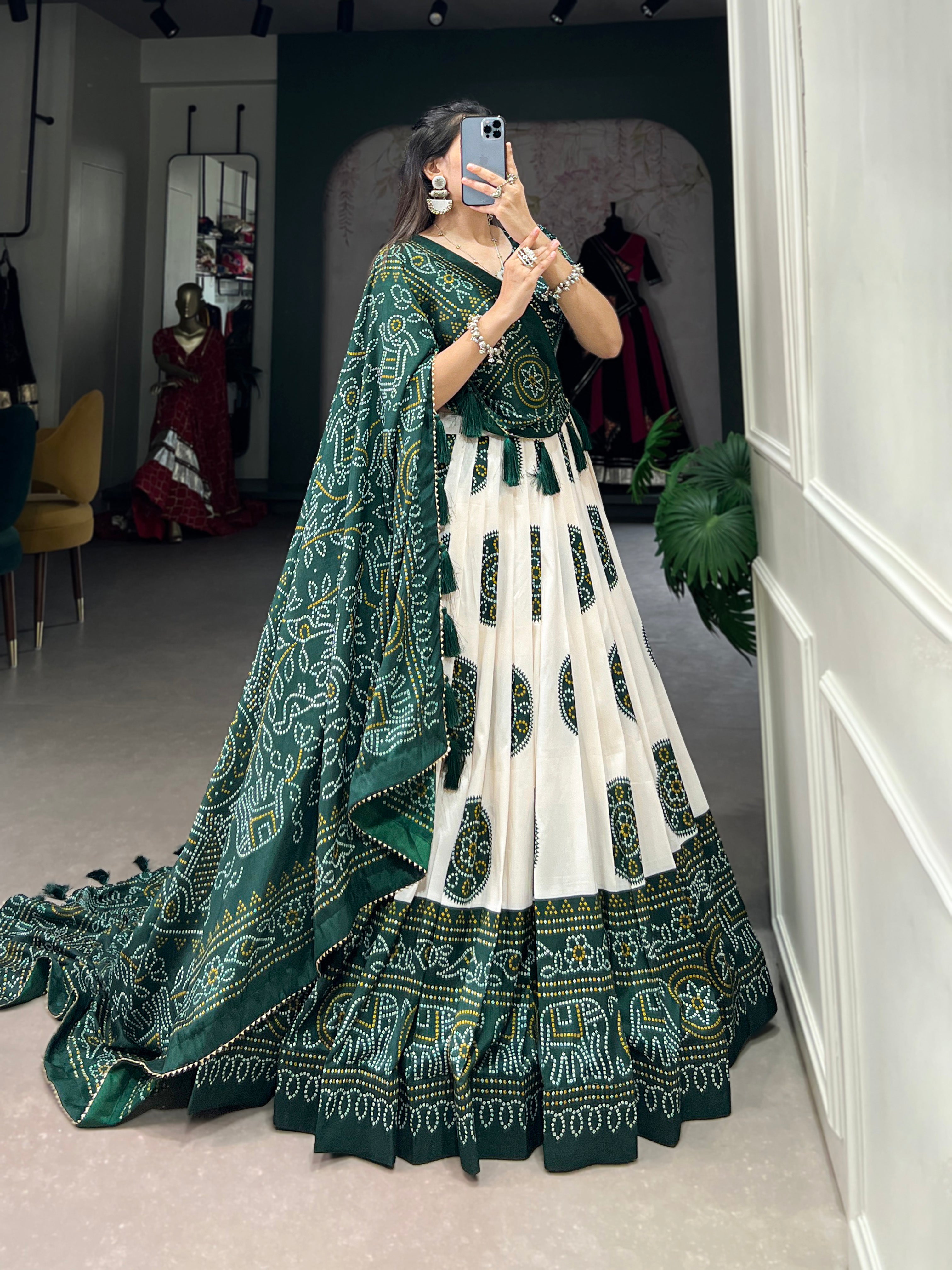 Bandhani Printed Lehenga with Dupatta