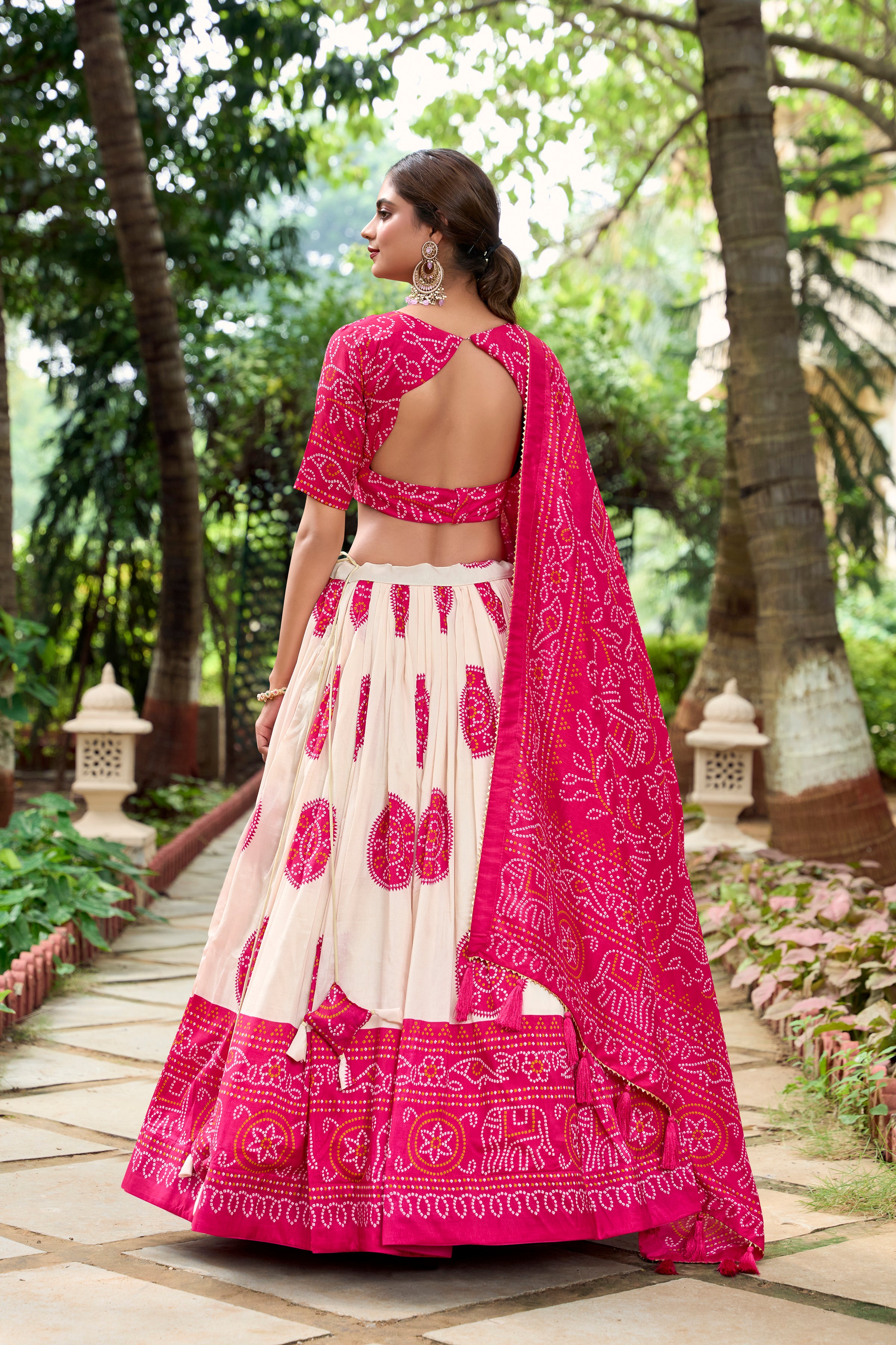 Bandhani Printed Lehenga with Dupatta