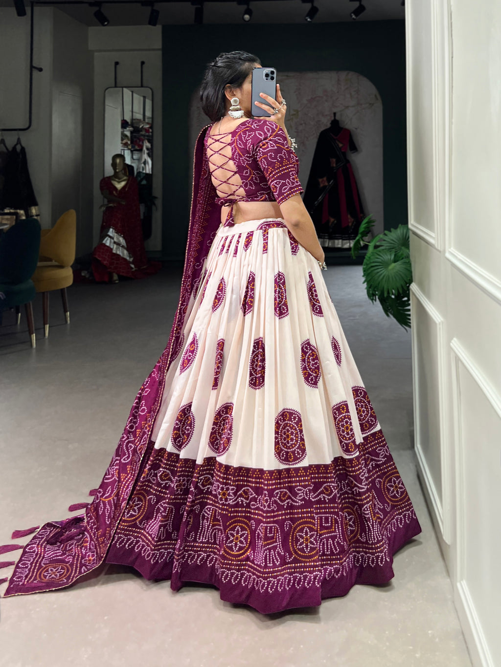 Bandhani Printed Lehenga with Dupatta