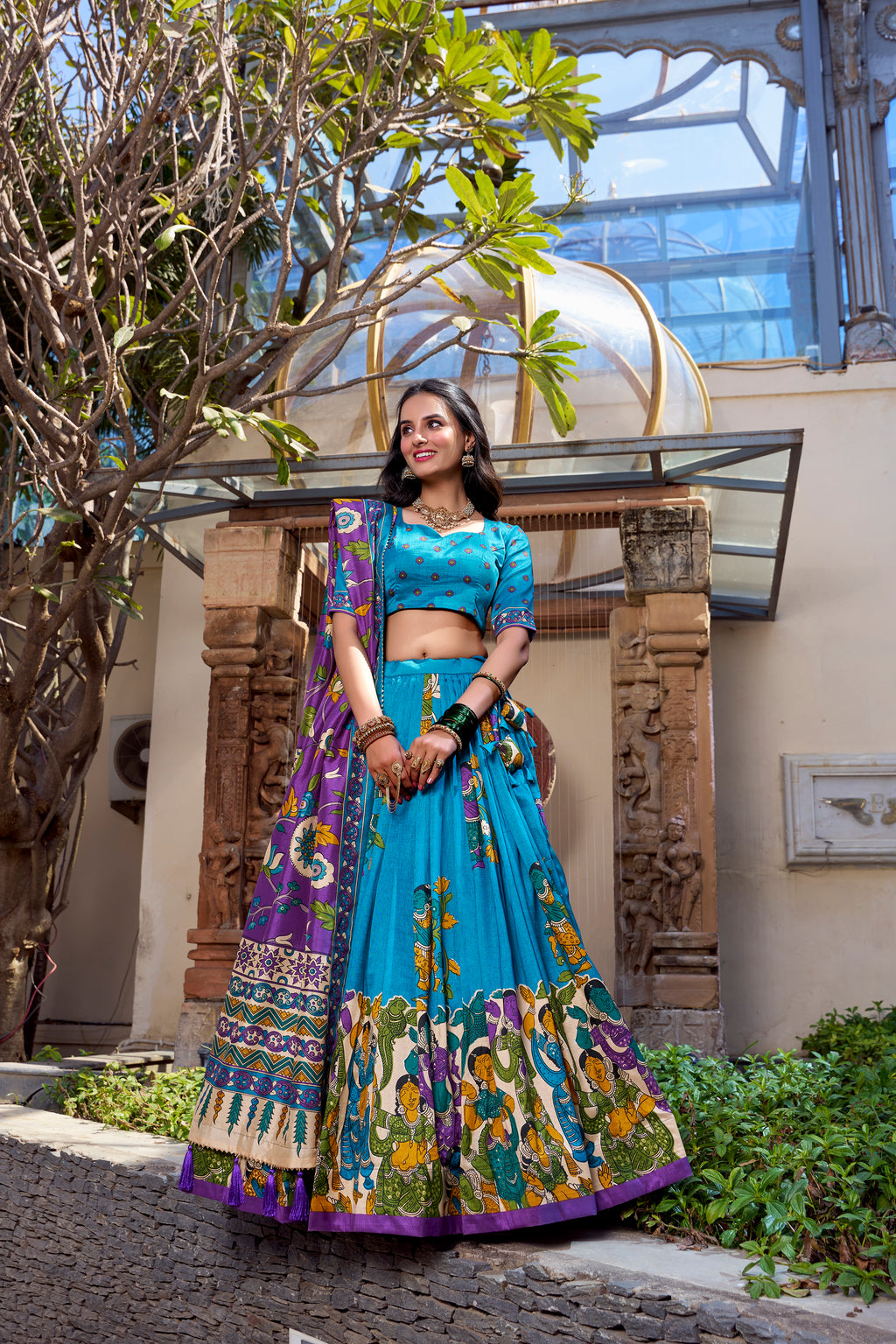Royal Heritage Handcrafted Embroidered Lehenga Set