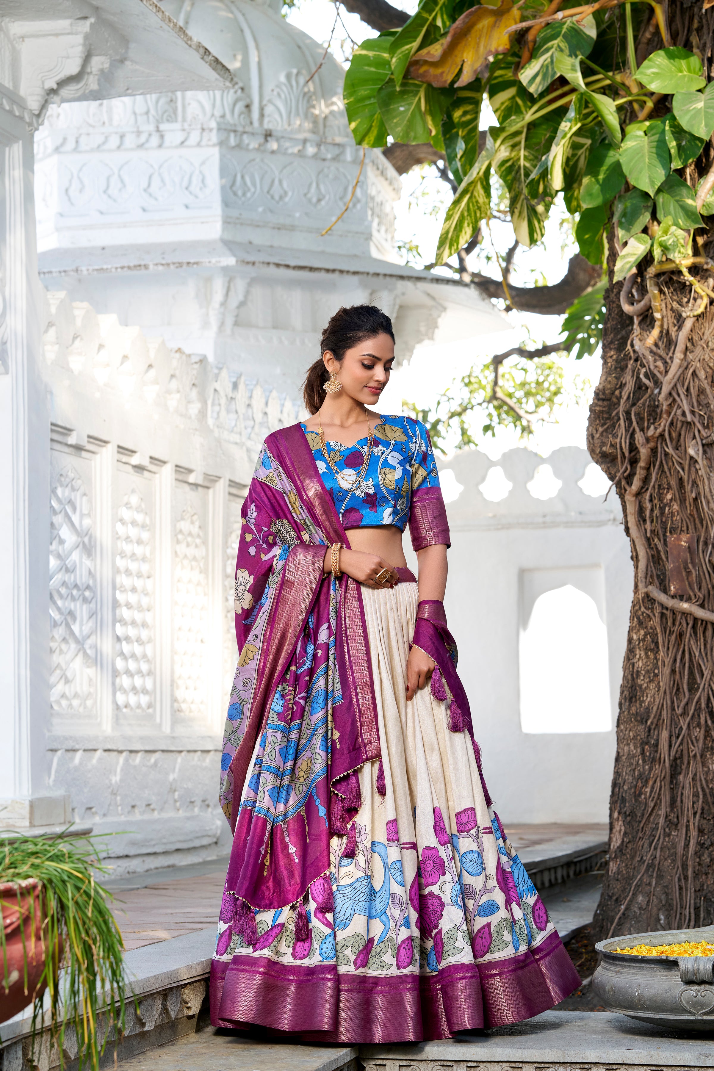 Elegant Traditional Indian Attire with Handcrafted Embroidery