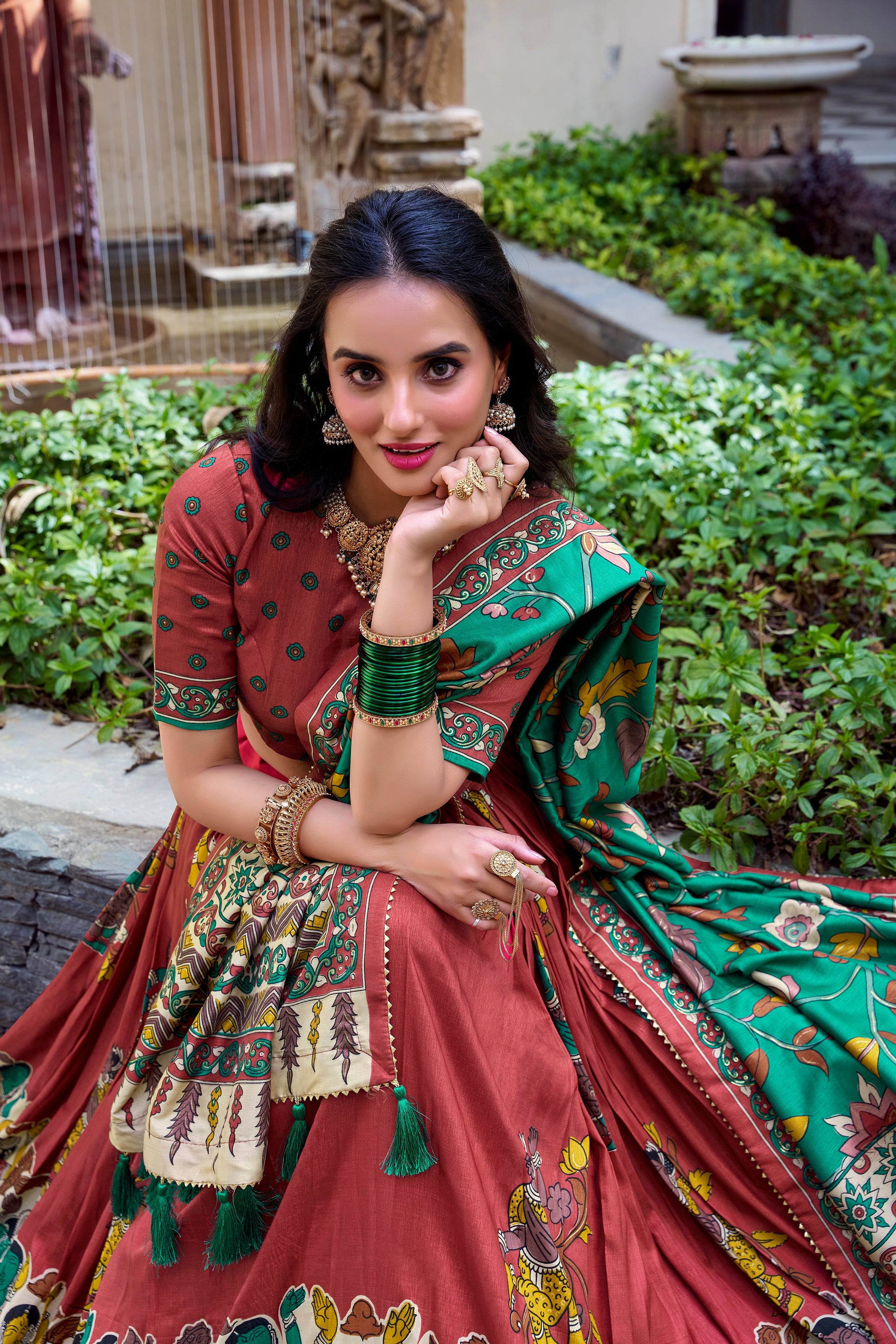 Royal Heritage Handcrafted Embroidered Lehenga Set