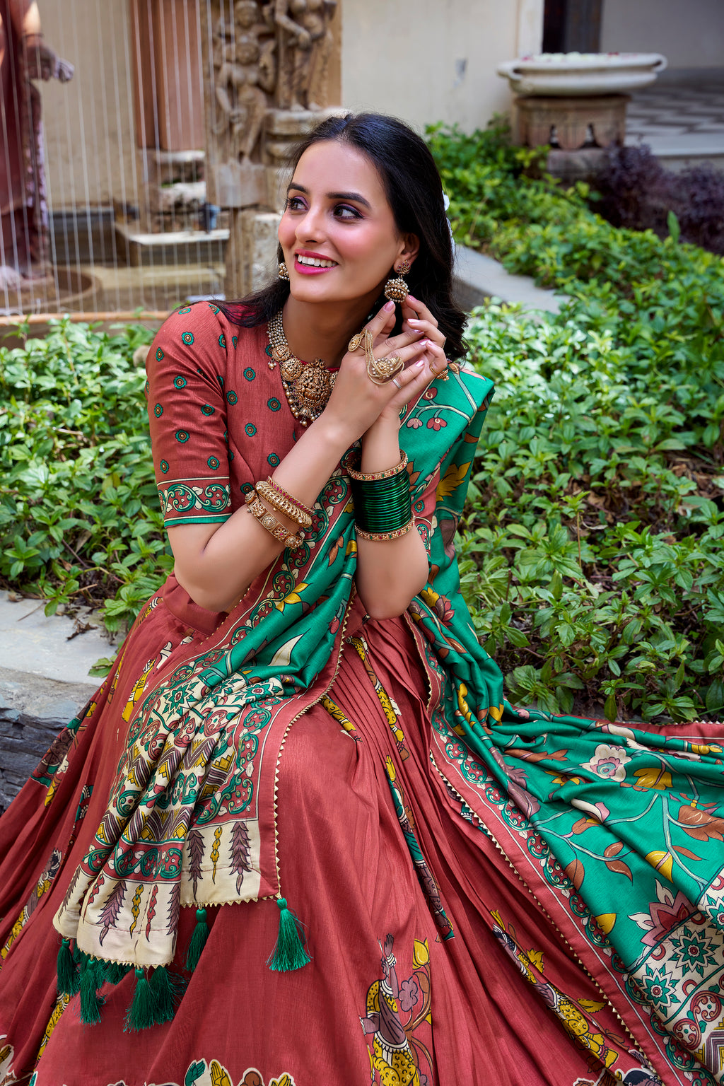 Royal Heritage Handcrafted Embroidered Lehenga Set