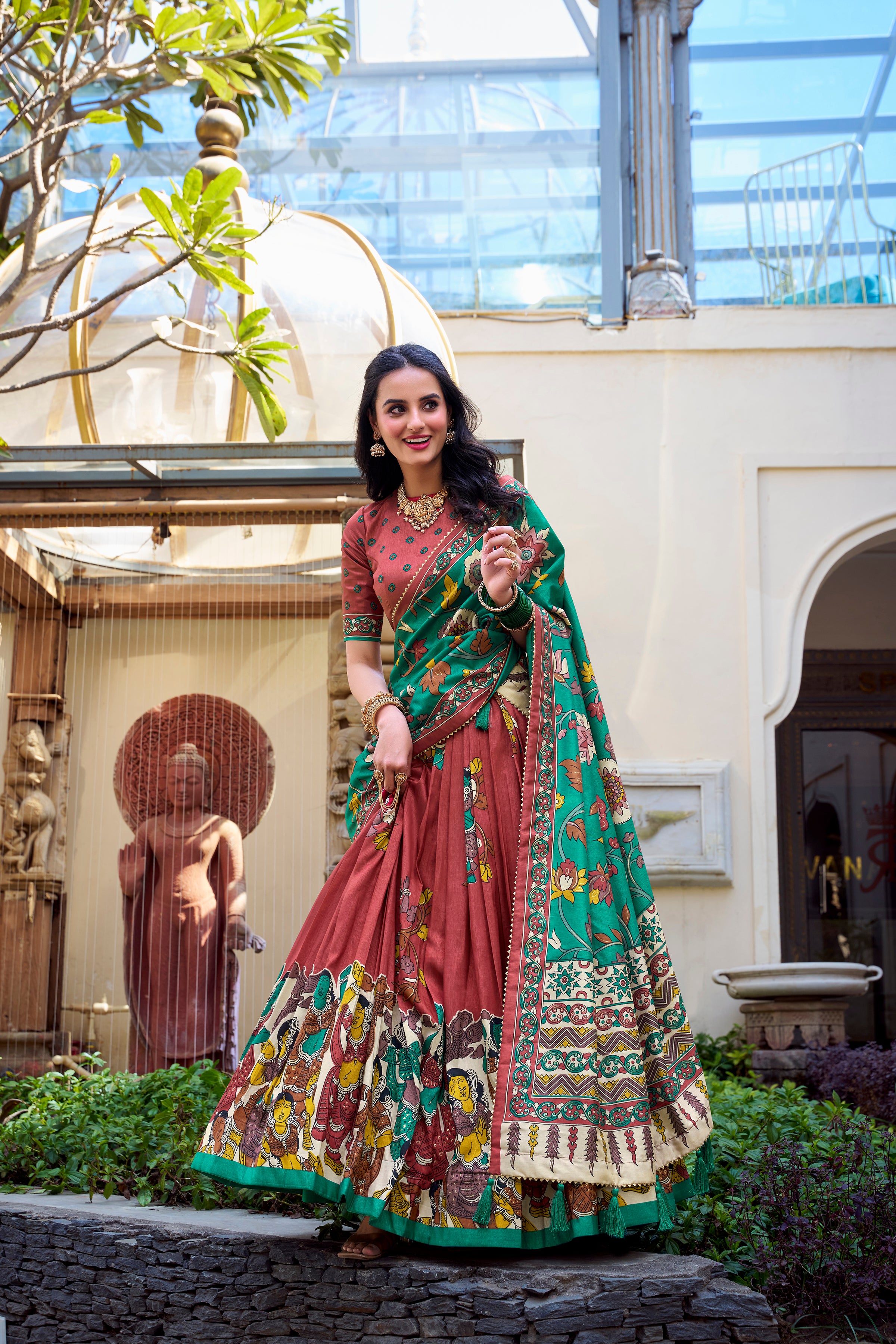 Royal Heritage Handcrafted Embroidered Lehenga Set