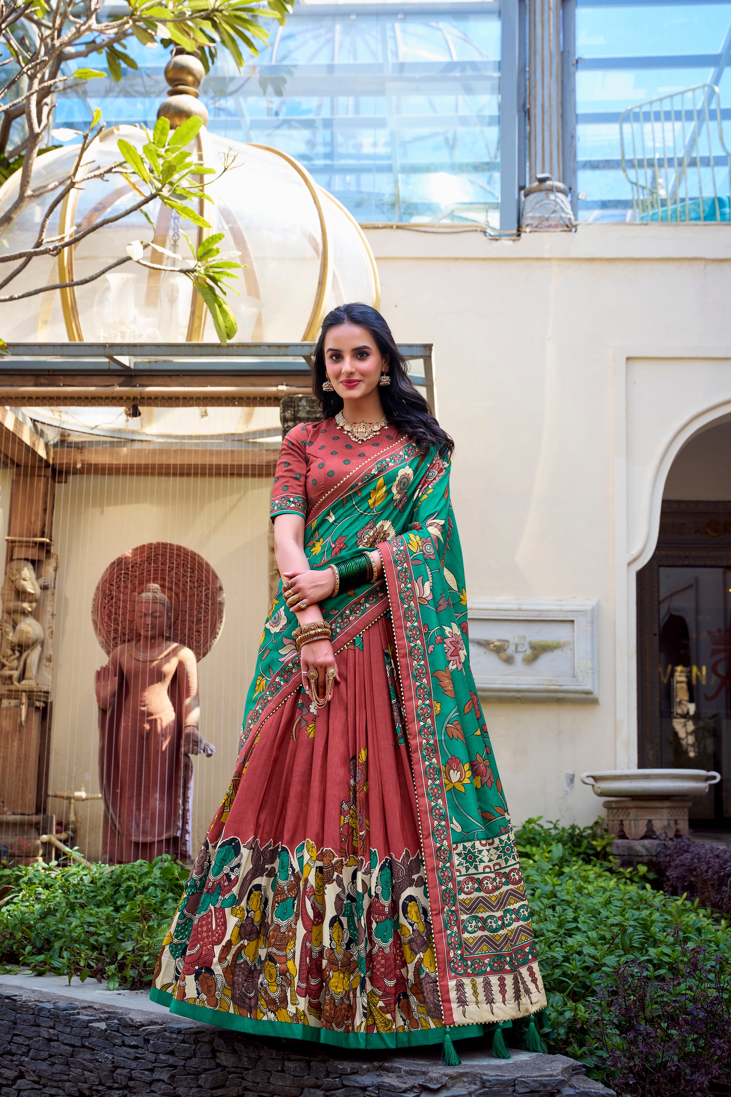Royal Heritage Handcrafted Embroidered Lehenga Set
