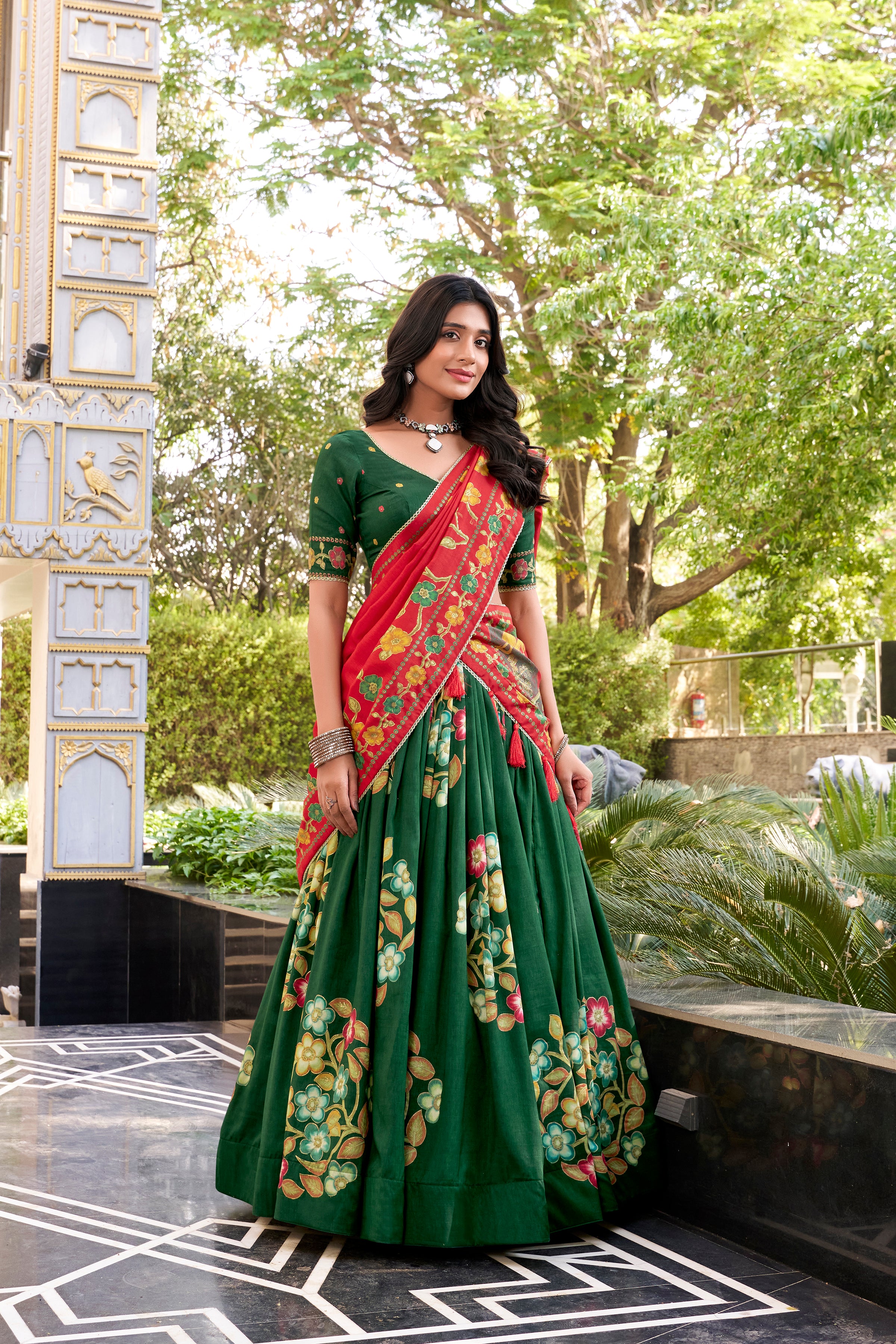 Traditional  Floral Lehenga Set for Elegant Festive Occasions