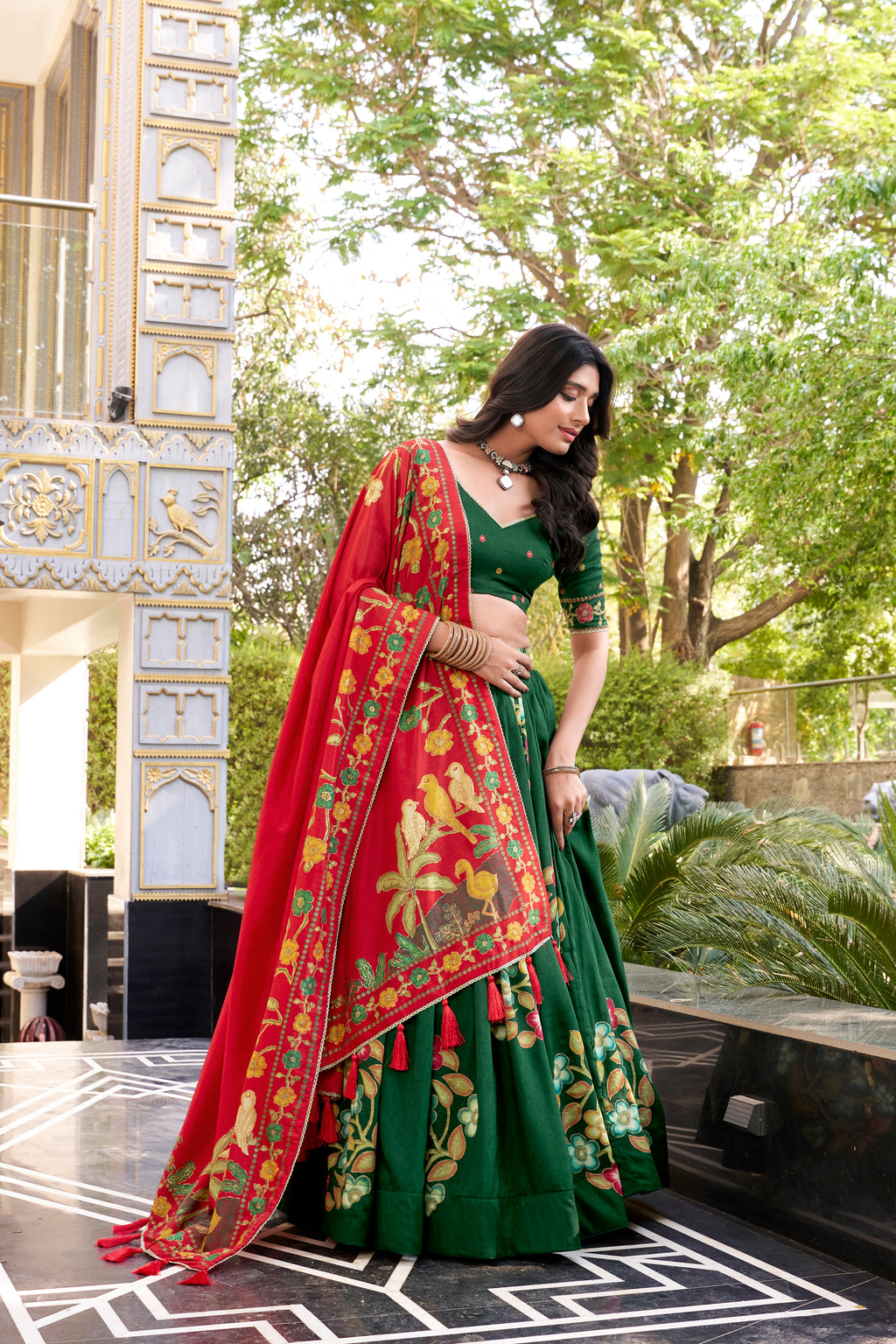 Traditional  Floral Lehenga Set for Elegant Festive Occasions