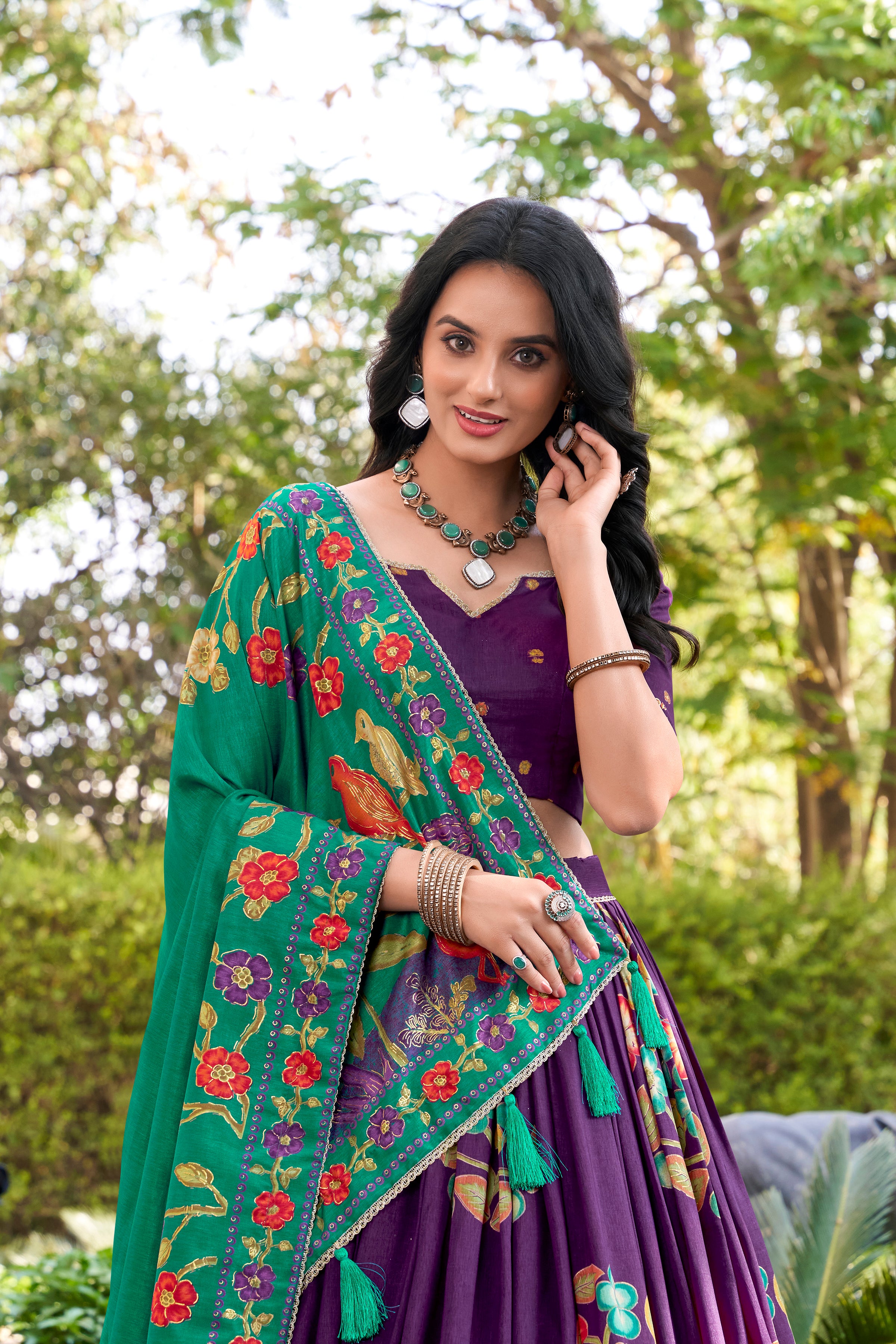 Traditional  Floral Lehenga Set for Elegant Festive Occasions