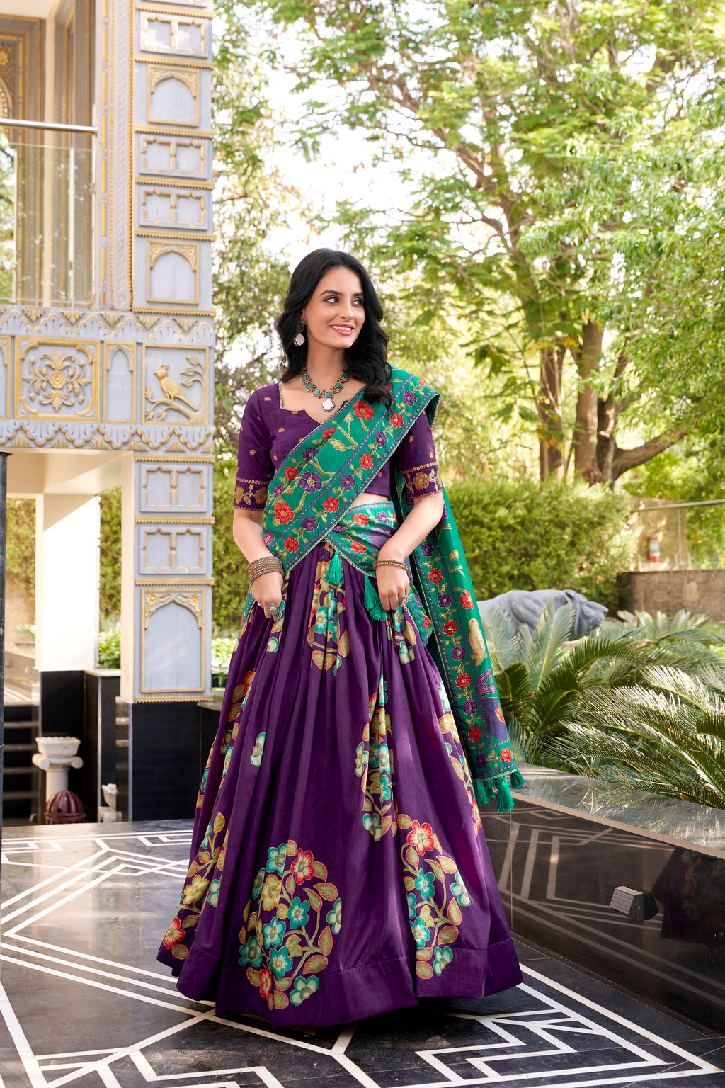 Traditional  Floral Lehenga Set for Elegant Festive Occasions
