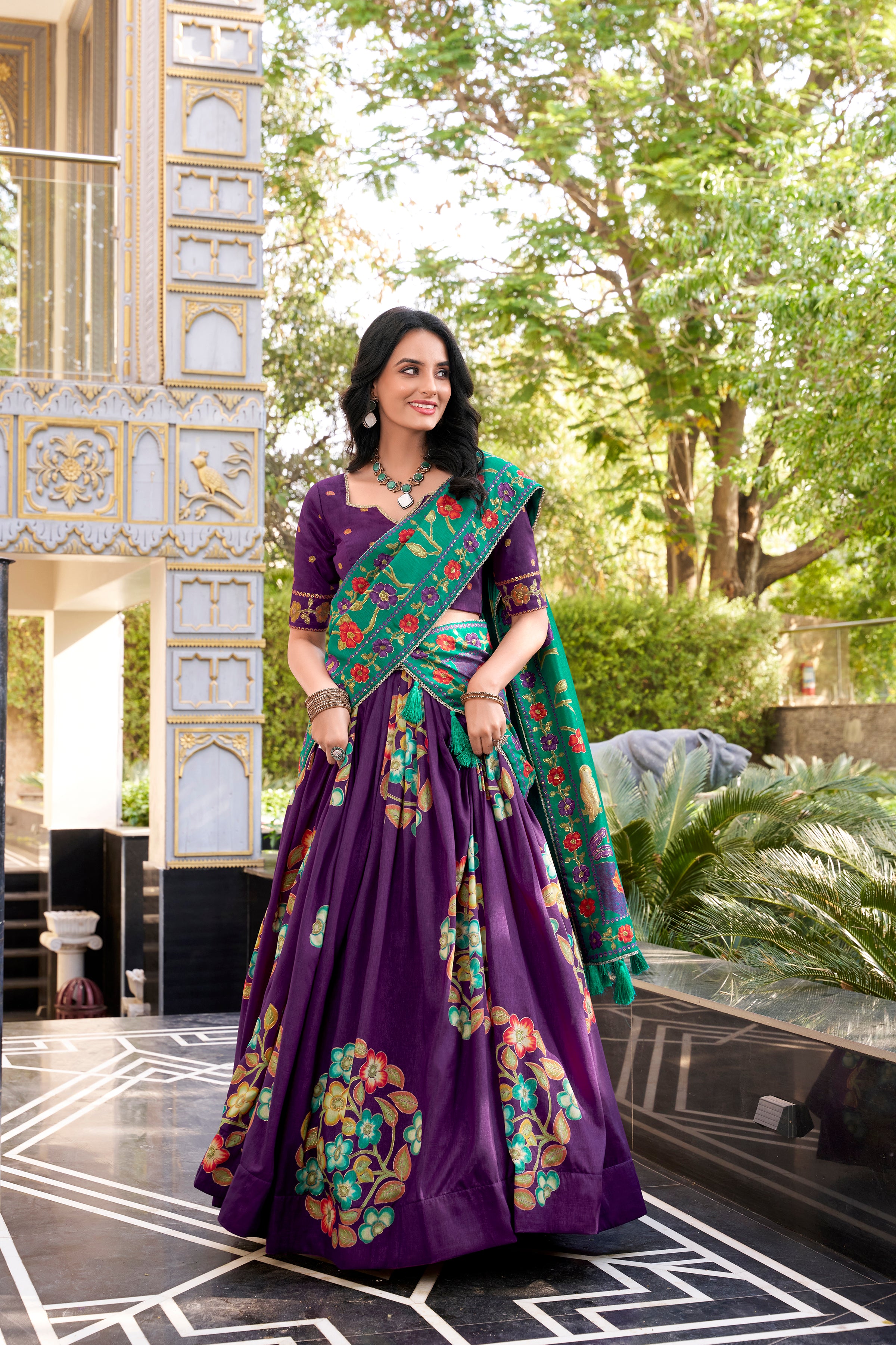 Traditional  Floral Lehenga Set for Elegant Festive Occasions