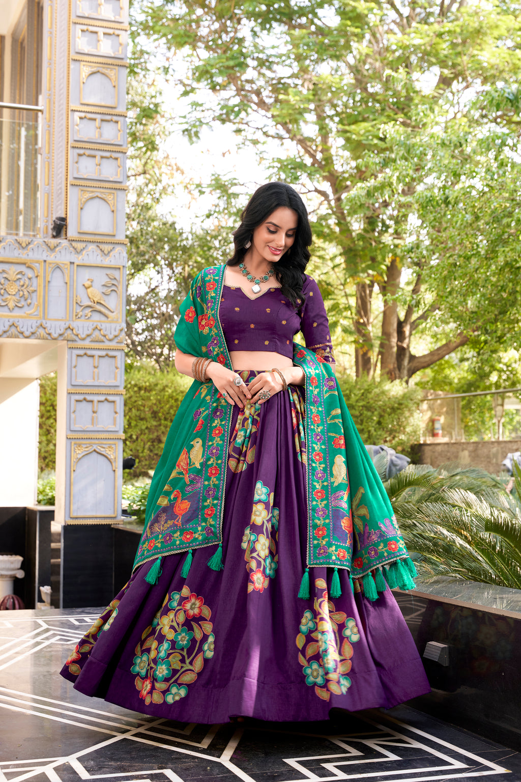 Traditional  Floral Lehenga Set for Elegant Festive Occasions