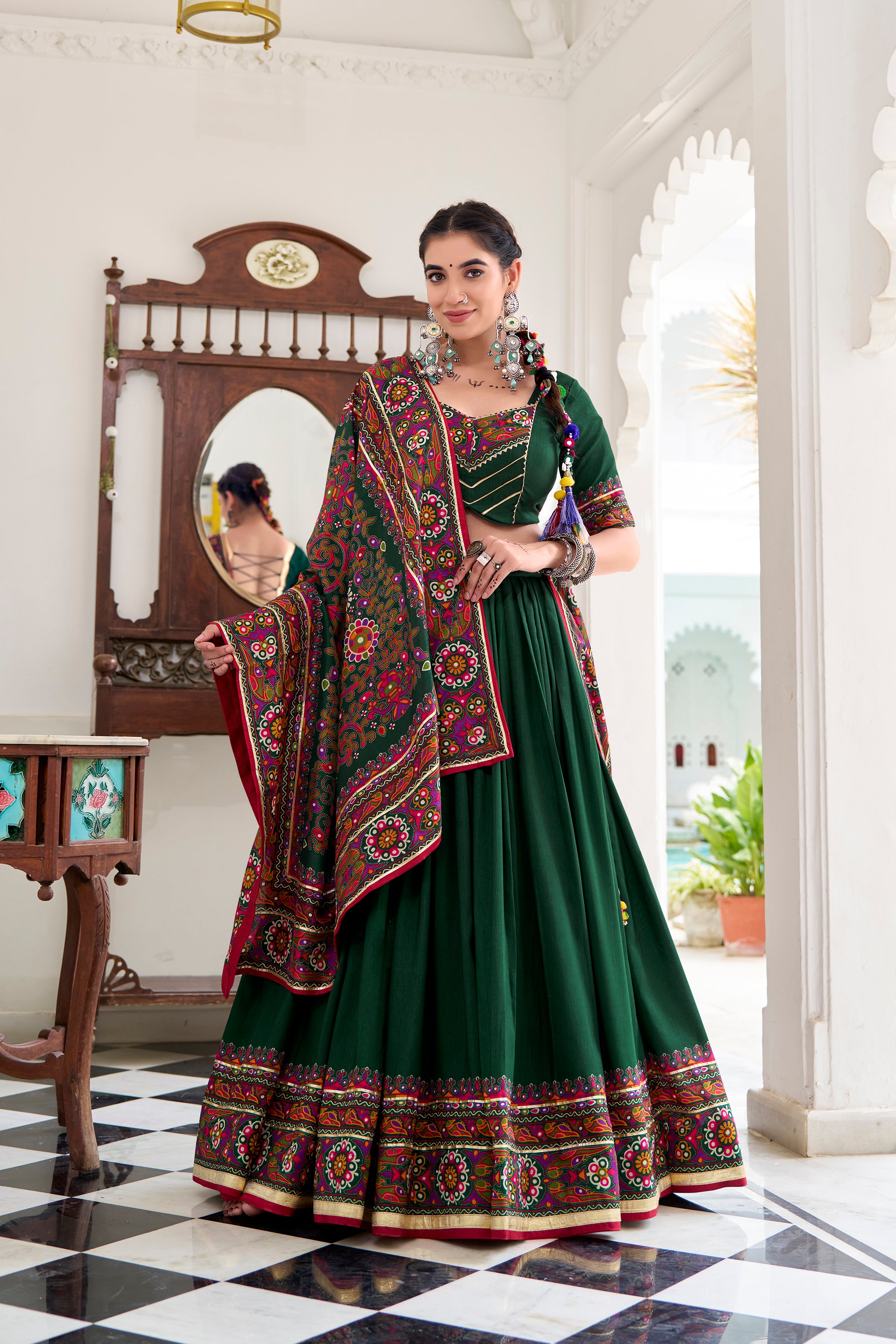 Regal Embroidered Lehenga Choli with Traditional Dupatta