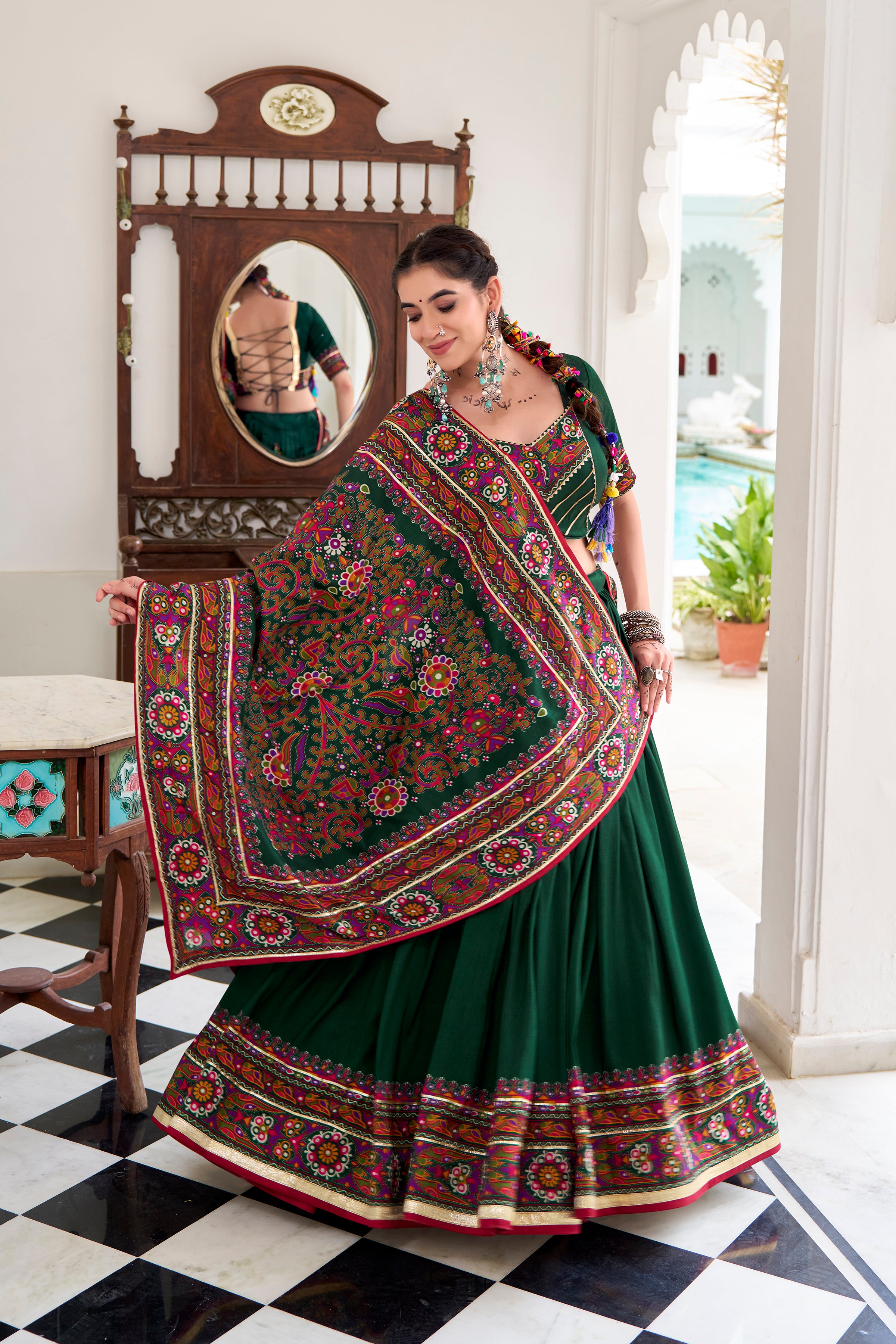 Regal Embroidered Lehenga Choli with Traditional Dupatta