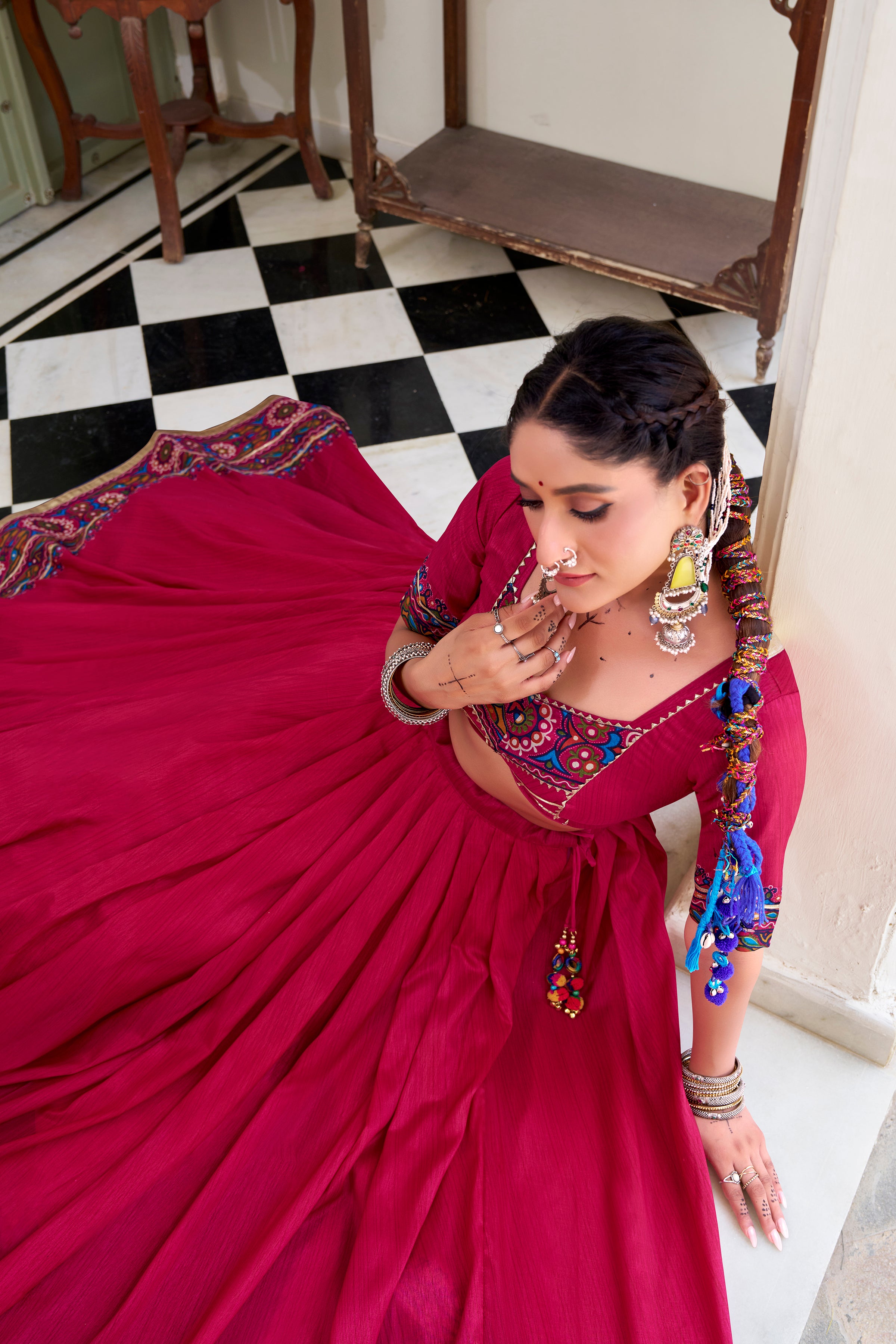 Regal Embroidered Lehenga Choli with Traditional Dupatta