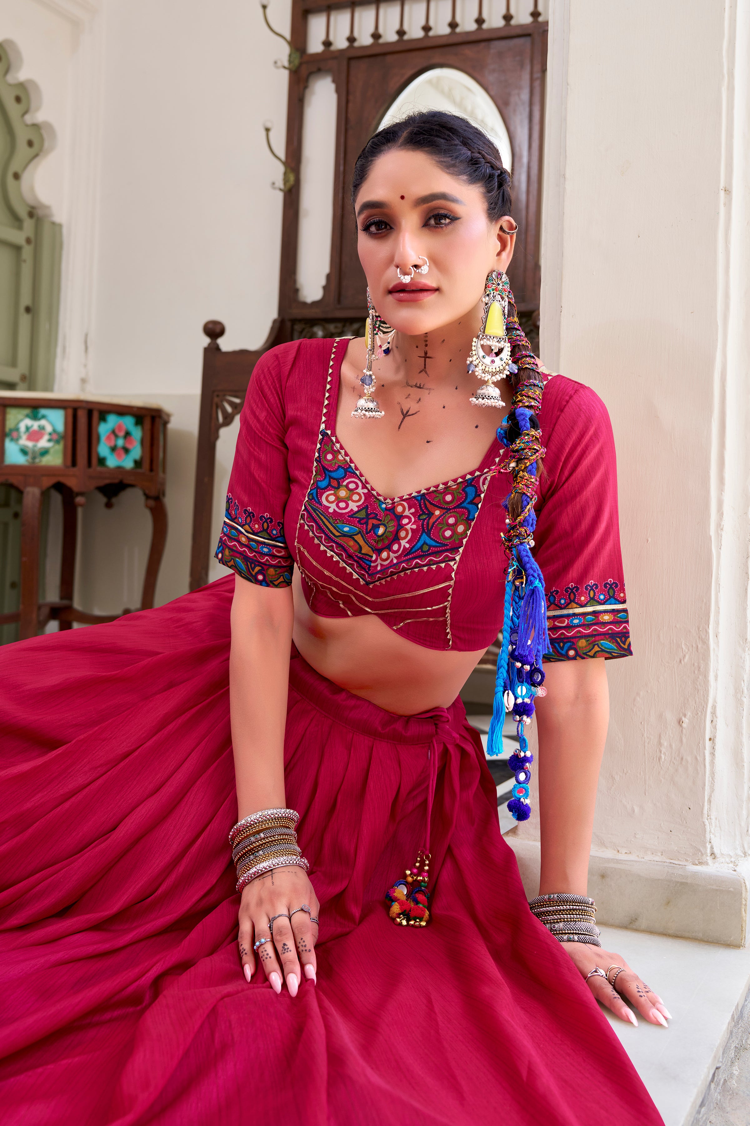Regal Embroidered Lehenga Choli with Traditional Dupatta
