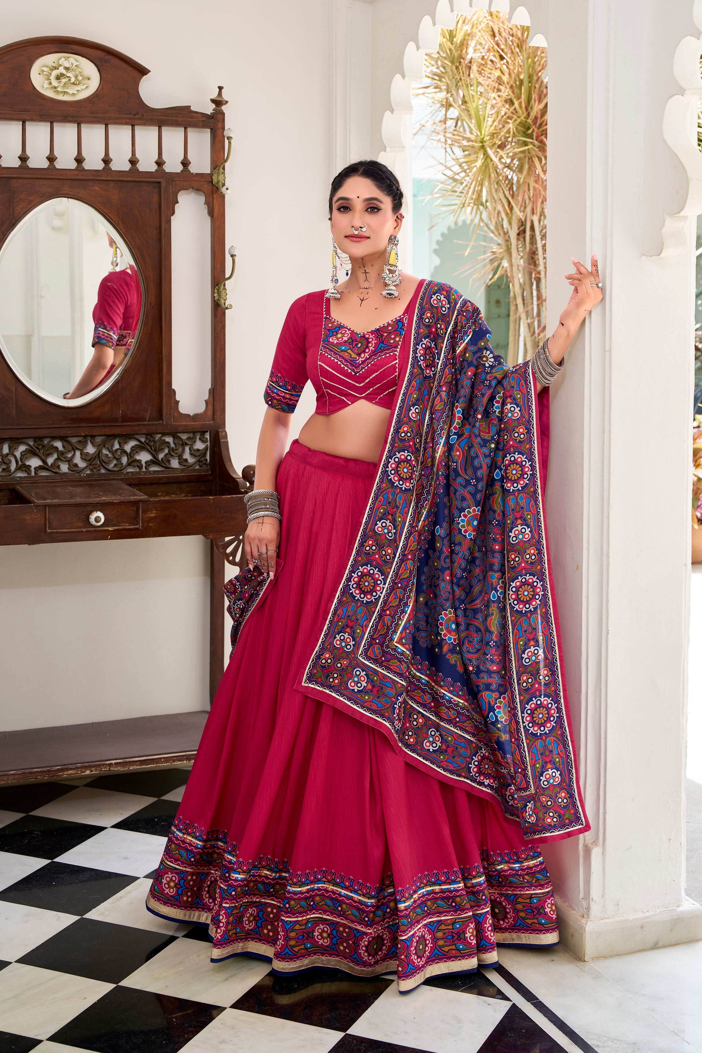 Regal Embroidered Lehenga Choli with Traditional Dupatta