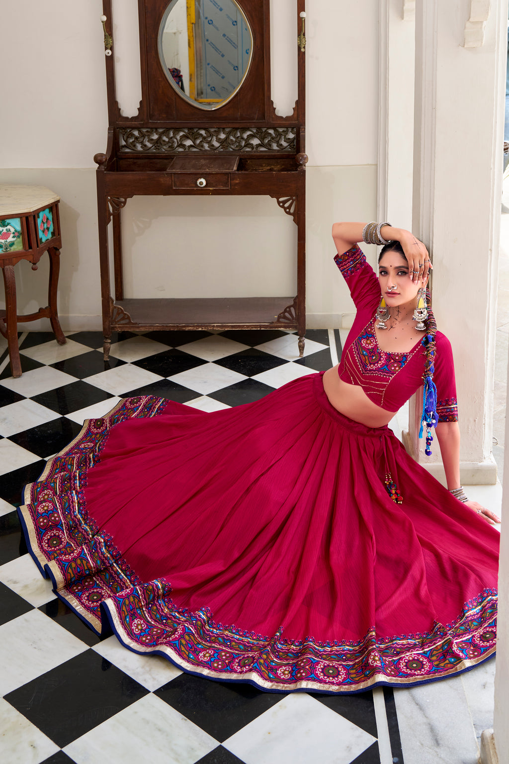Regal Embroidered Lehenga Choli with Traditional Dupatta