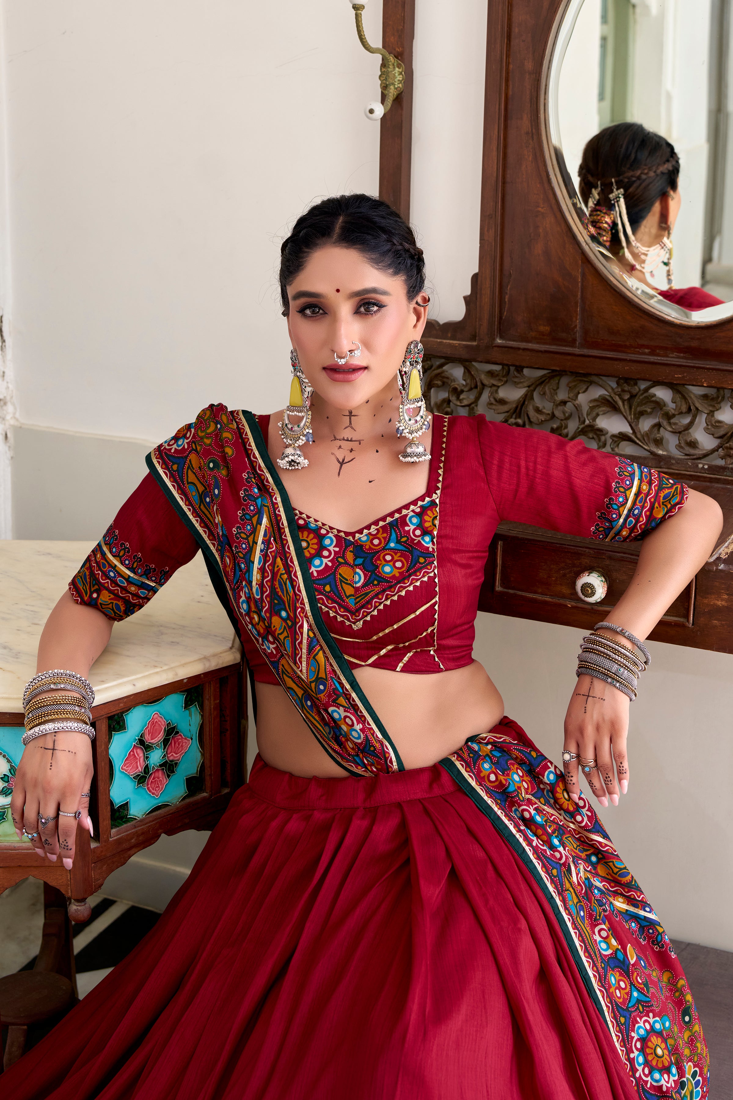 Regal Embroidered Lehenga Choli with Traditional Dupatta
