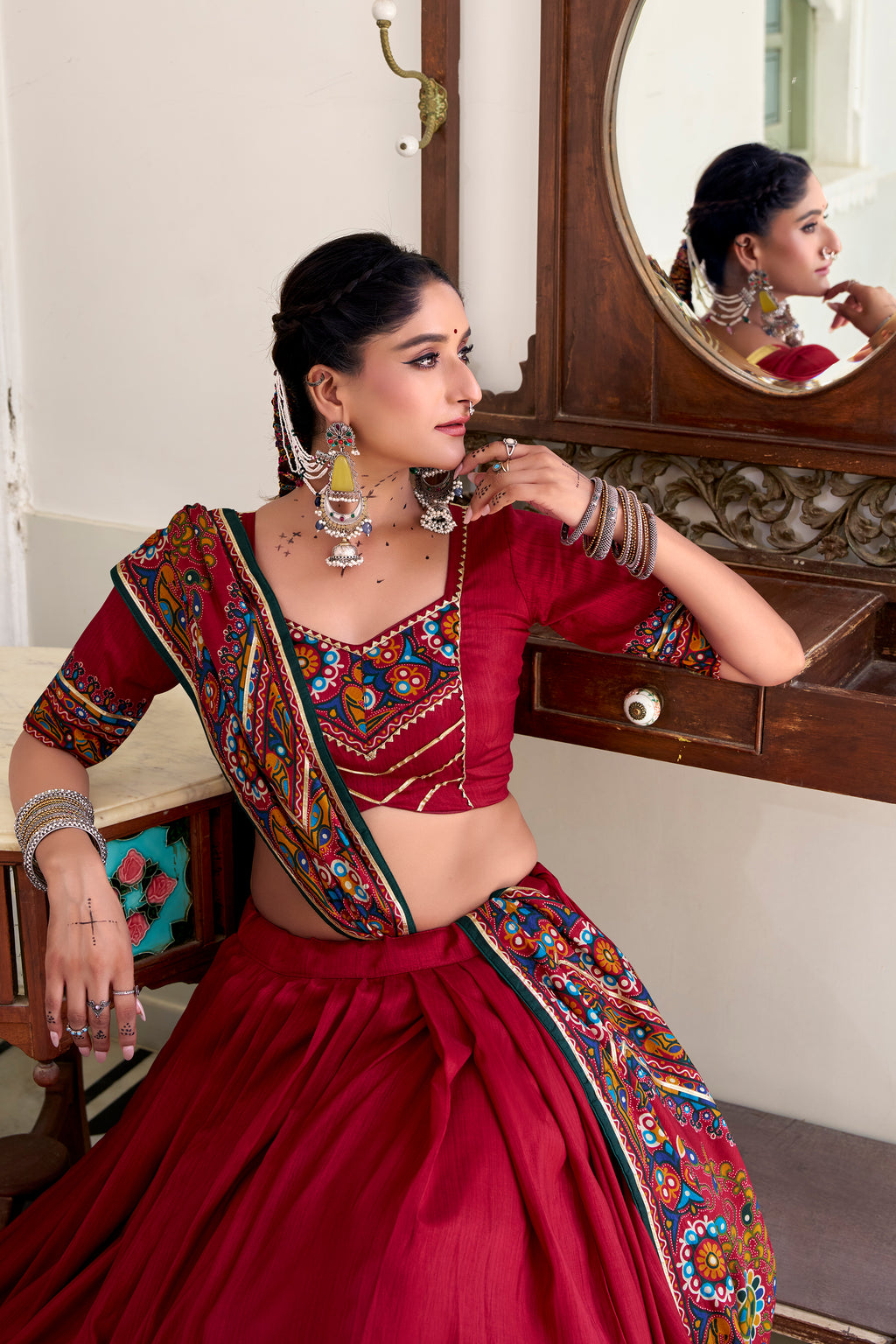 Regal Embroidered Lehenga Choli with Traditional Dupatta