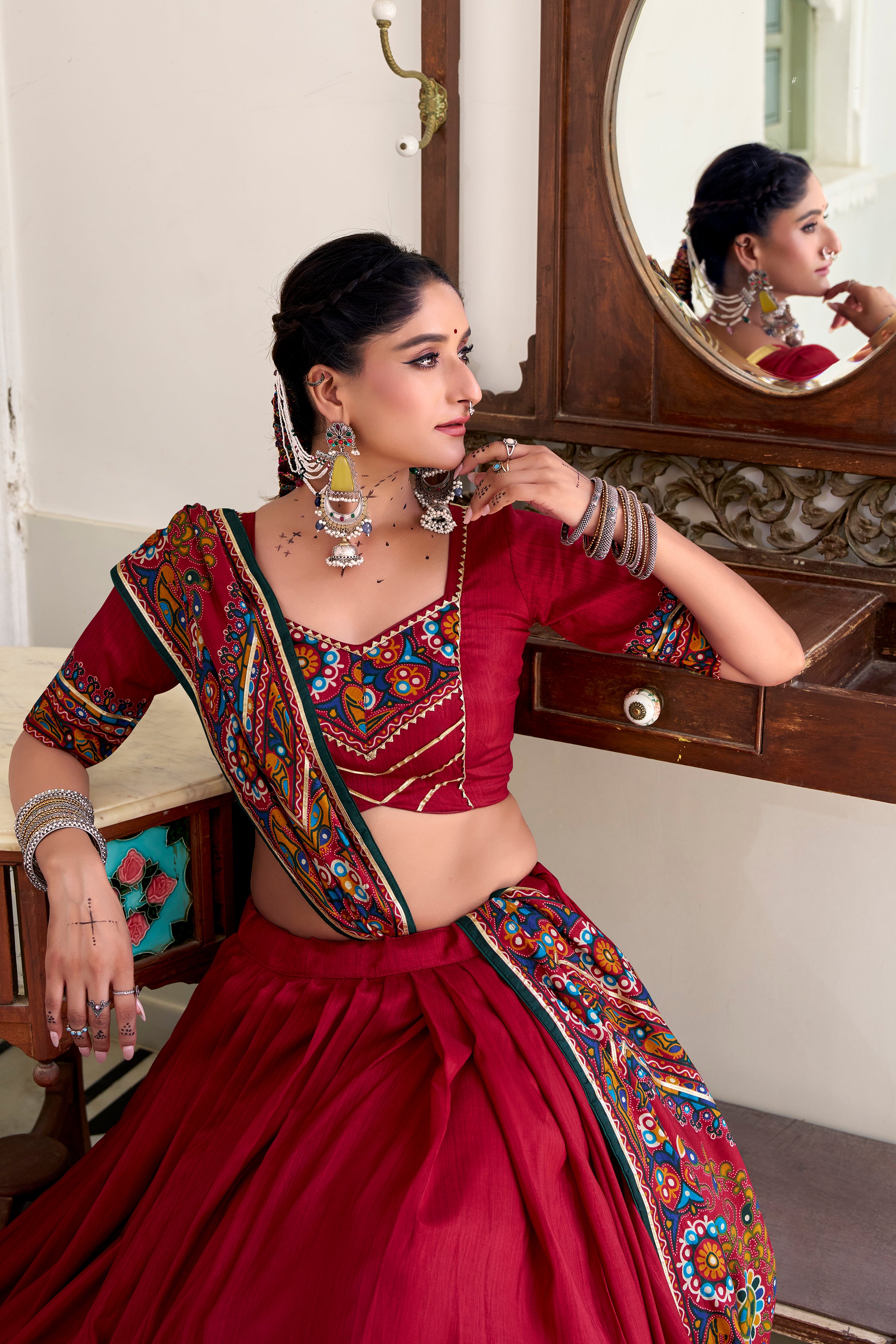 Regal Embroidered Lehenga Choli with Traditional Dupatta