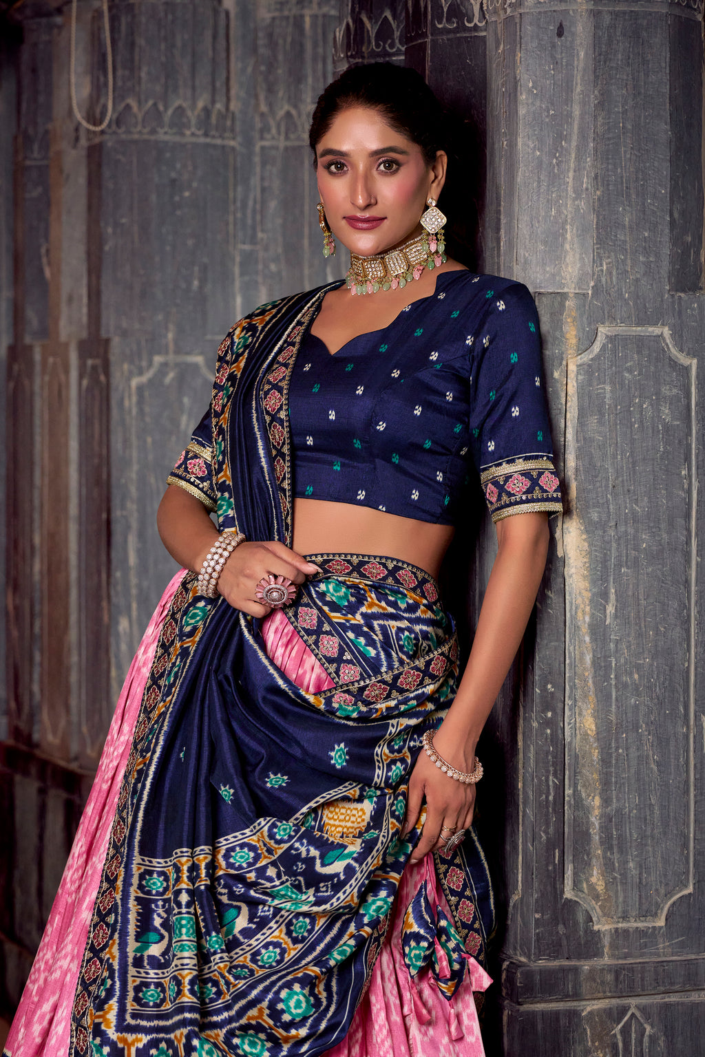 Elegant  Patola Print Lehenga Choli