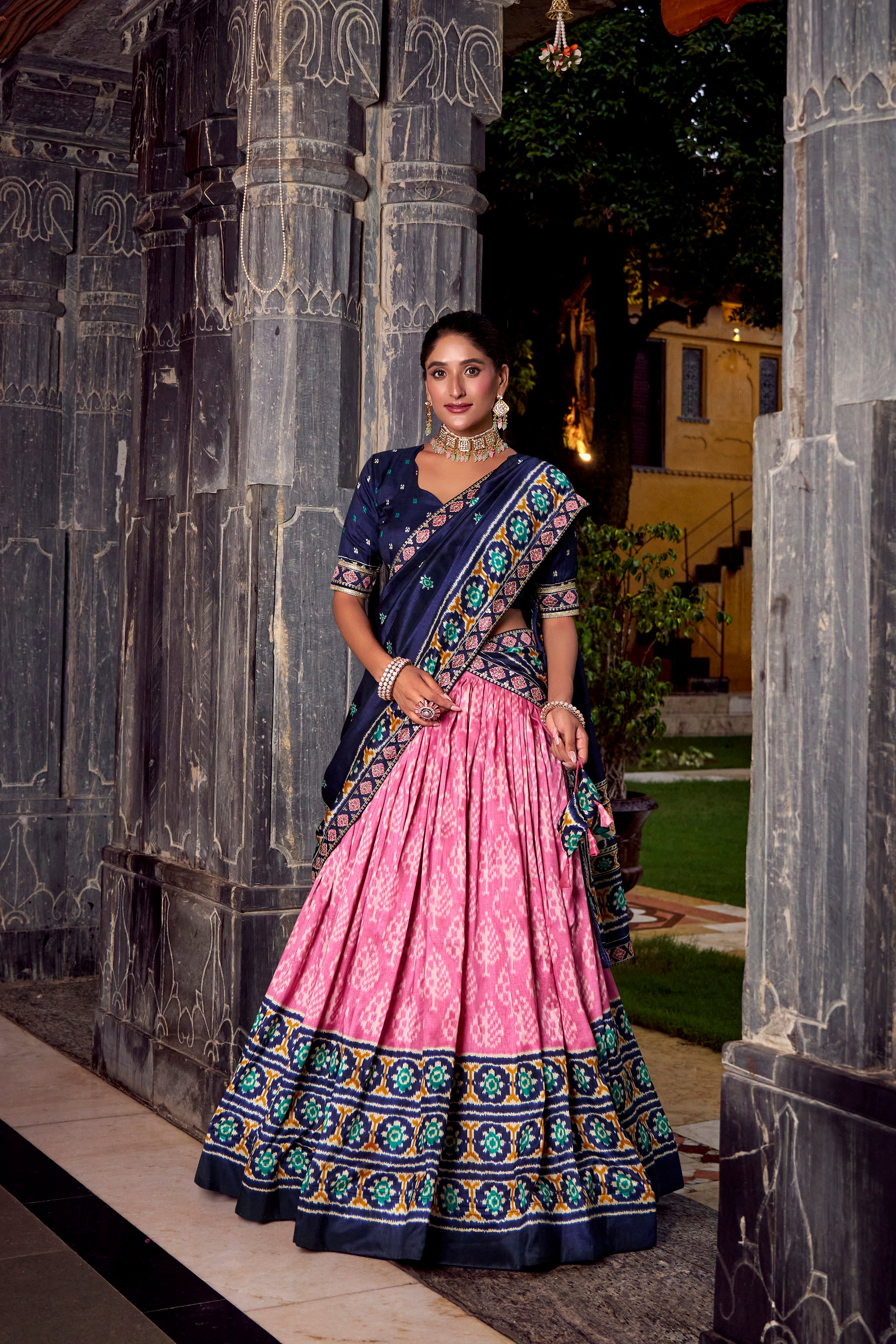 Elegant  Patola Print Lehenga Choli
